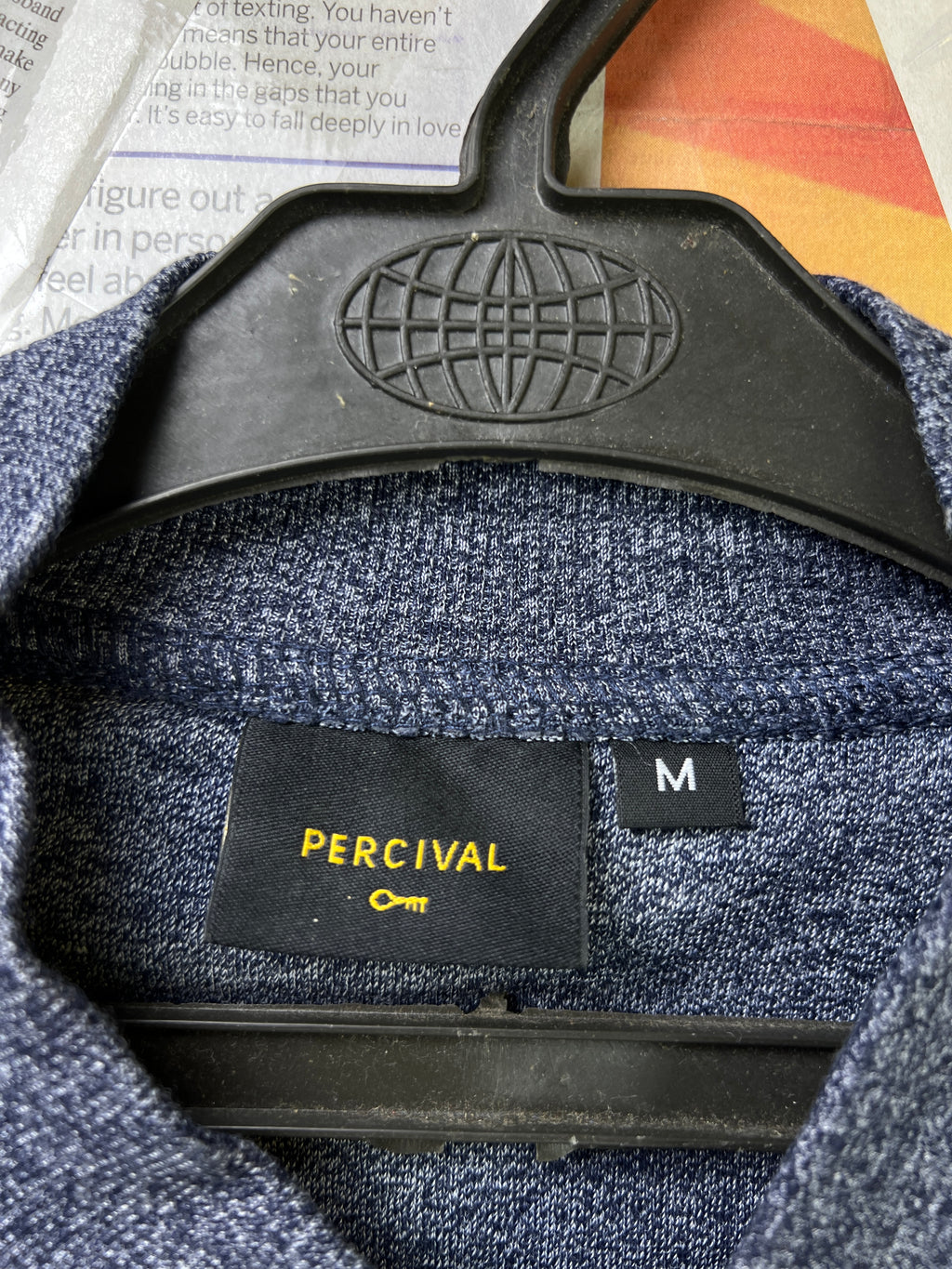 Percival® Small | Chest: 21" | Blue Textured | Varsity Jacket | 2127 - Genuine Maal