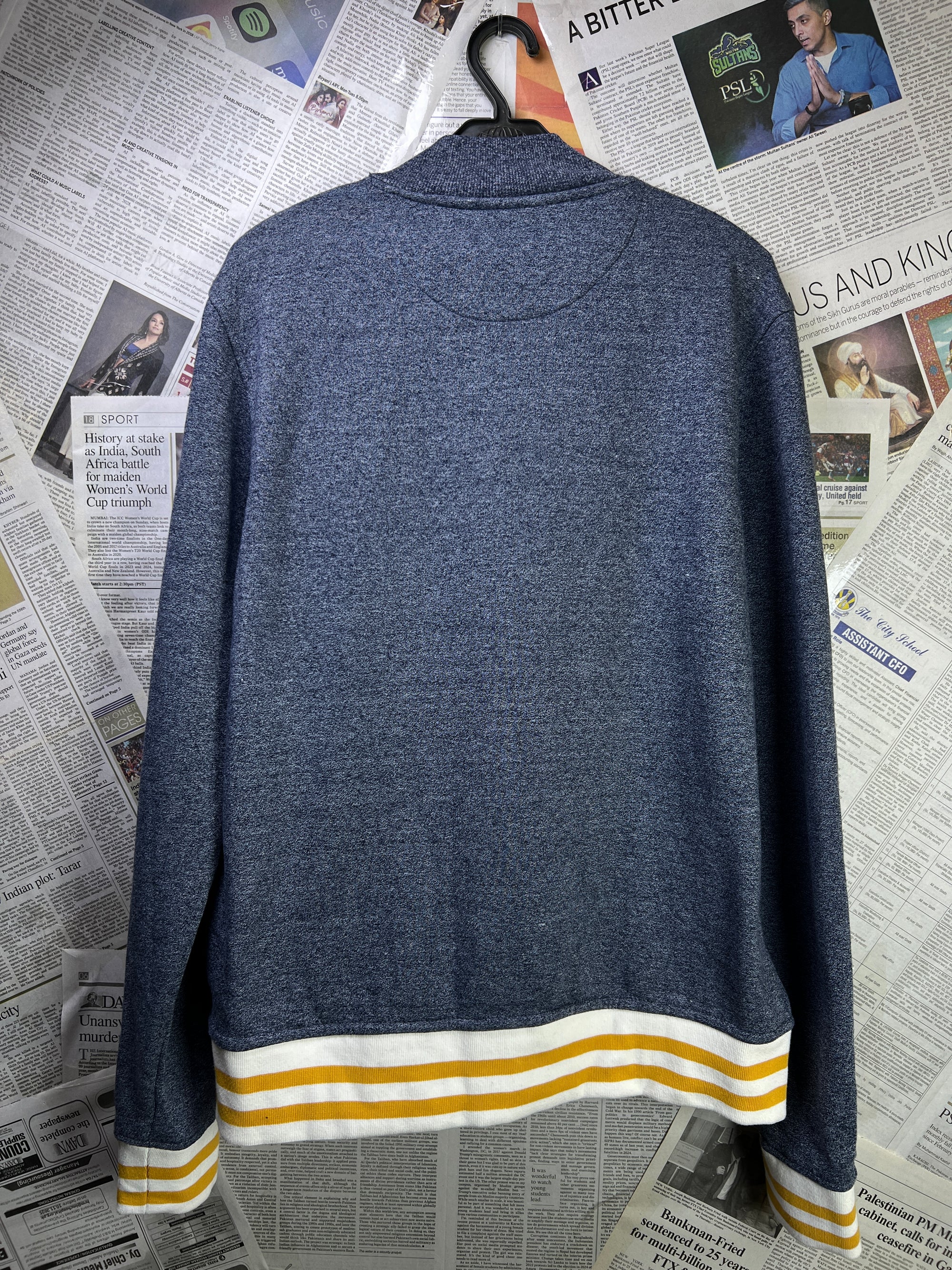 Percival® Small | Chest: 21" | Blue Textured | Varsity Jacket | 2127 - Genuine Maal