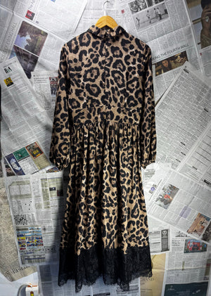 Shein® Medium | Bust: 18.5" | Leopard | Maxi Dress | B2 - 5380 - Genuine Maal