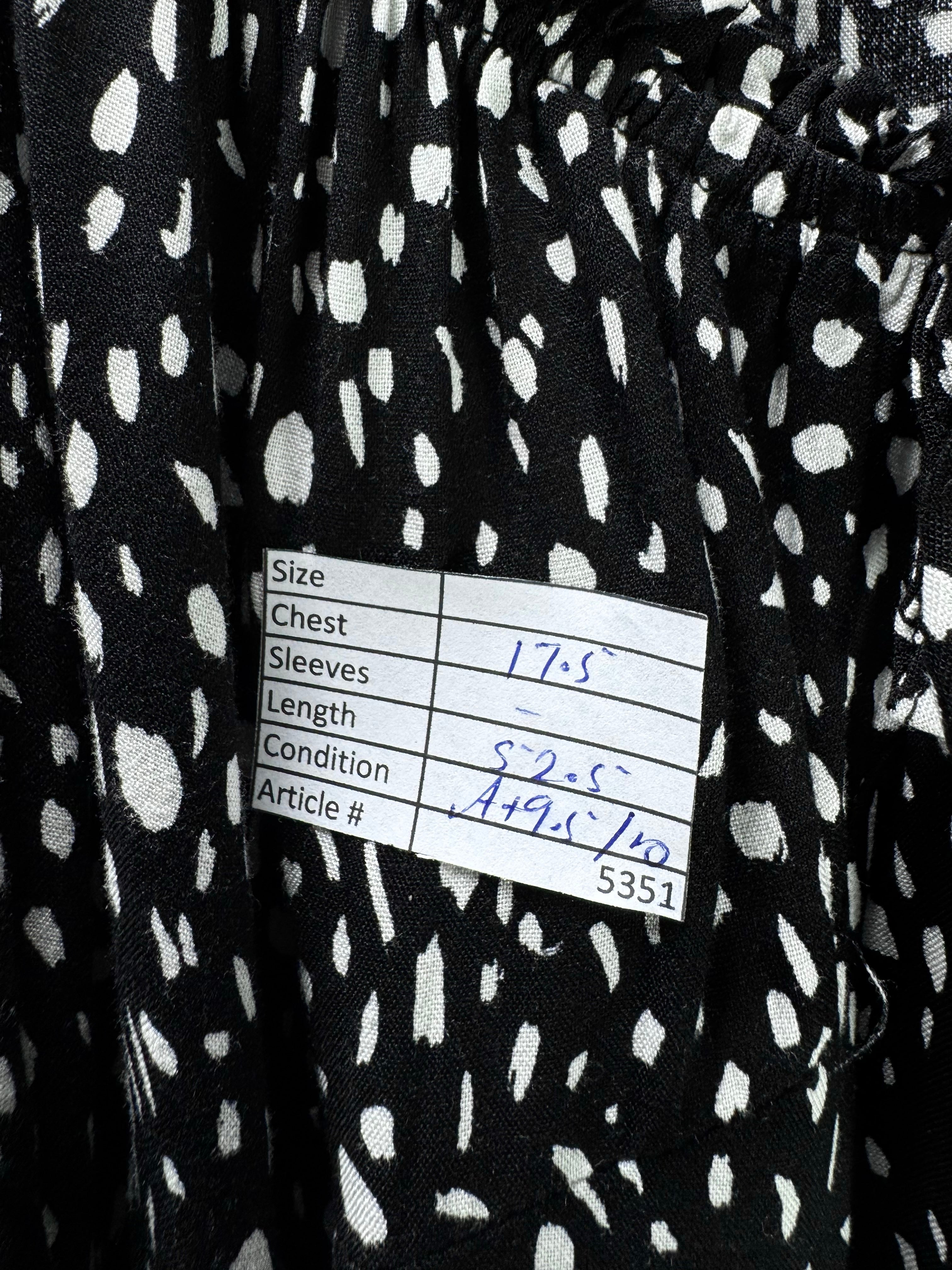® Small | Bust: 17.5" | Polka Dot | Maxi Dress | B2 - 5351 - Genuine Maal