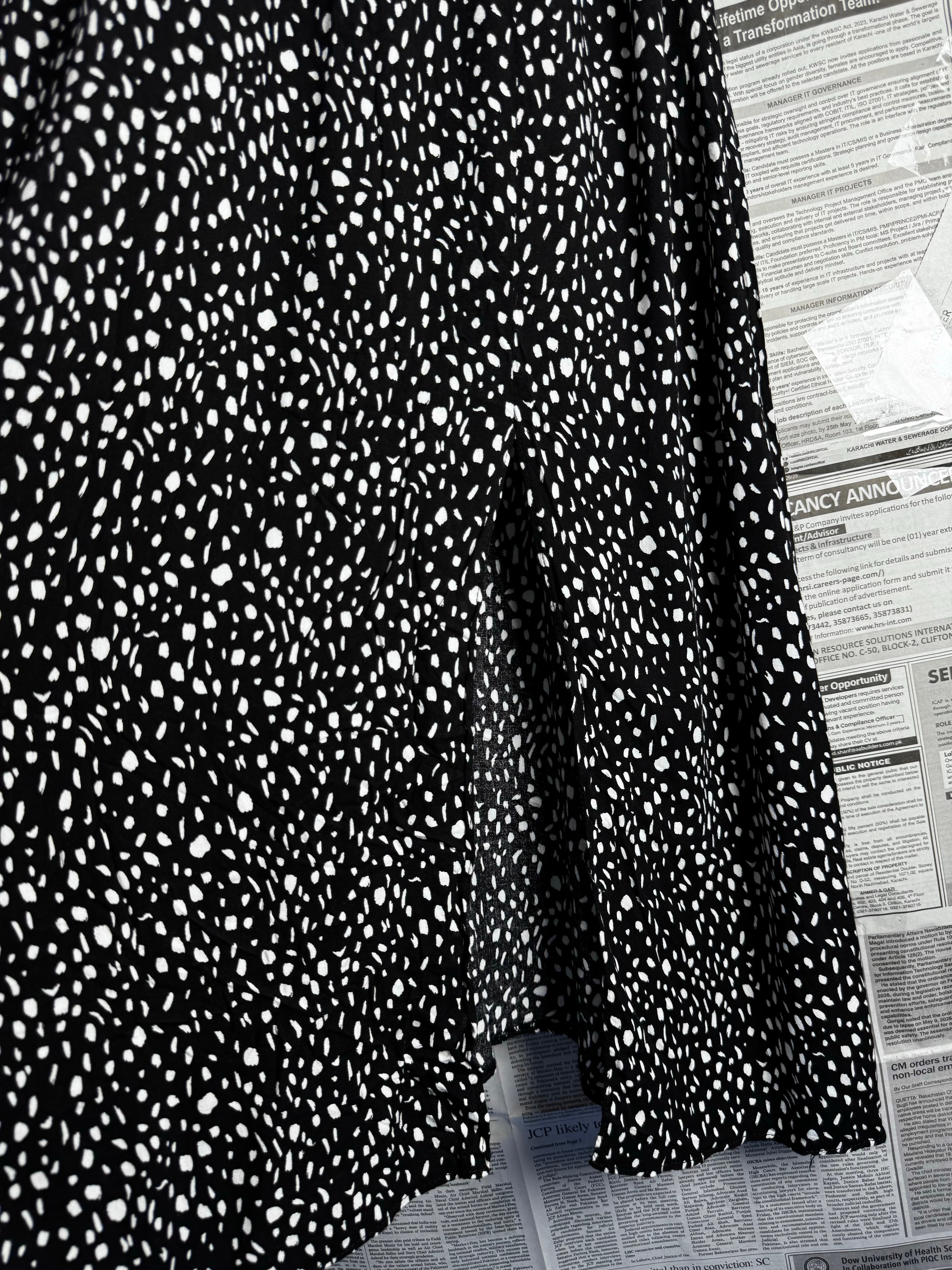 ® Small | Bust: 17.5" | Polka Dot | Maxi Dress | B2 - 5351 - Genuine Maal