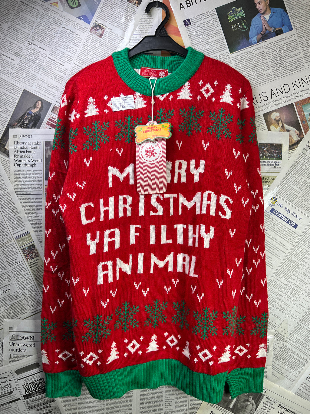 Christmas® Small | Chest: 20.5" | Red | Christmas Sweater | 2139 - Genuine Maal