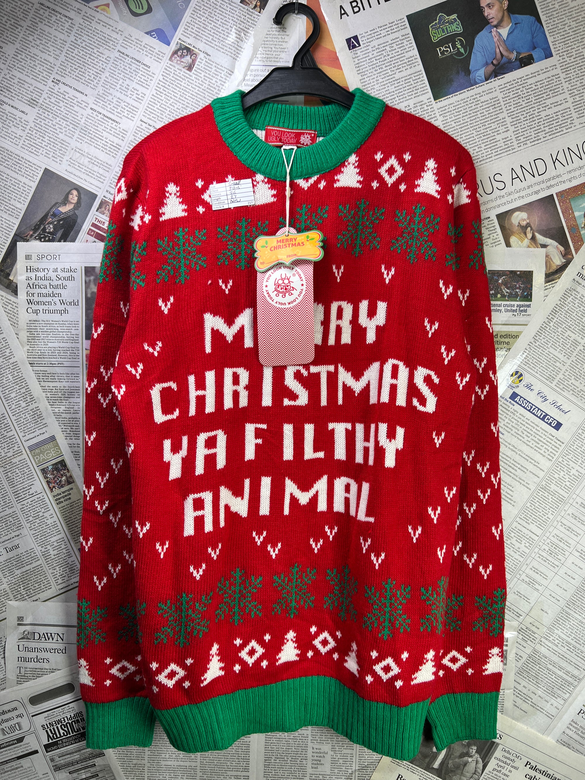 Christmas® Small | Chest: 20.5" | Red | Christmas Sweater | 2139 - Genuine Maal