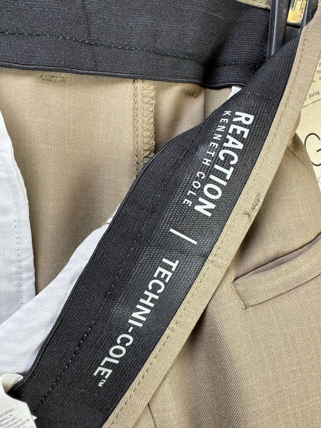 Kenneth Kole® Waist: 34" | Beige | Slim Fit Performance Pants | Poly | 1380 - Genuine Maal