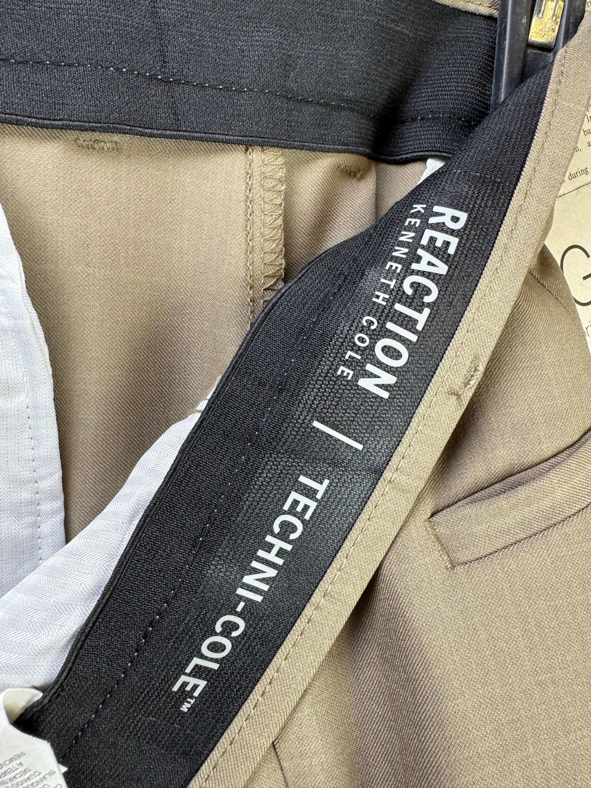 Kenneth Kole® Waist: 34" | Beige | Slim Fit Performance Pants | Poly | 1380 - Genuine Maal