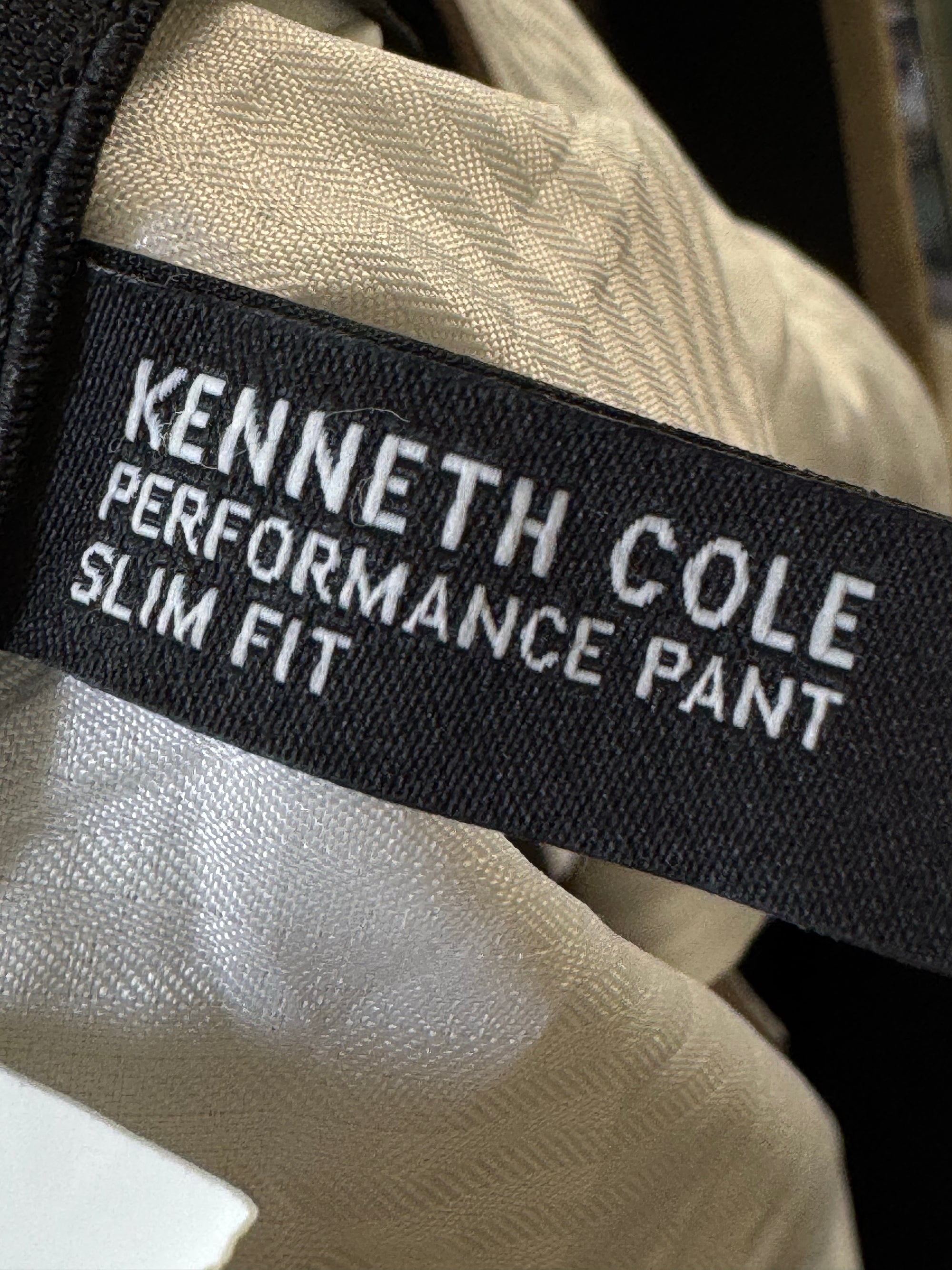 Kenneth Kole® Waist: 34" | Beige | Slim Fit Performance Pants | Poly | 1380 - Genuine Maal