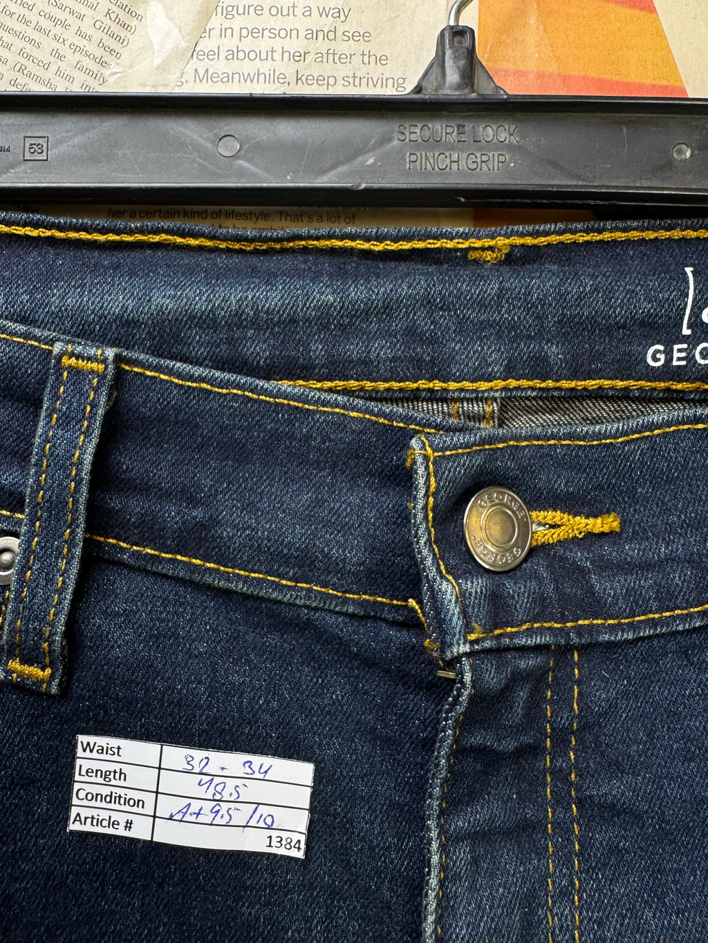 George® Waist: 32" to 34" | Blue | Bootcut Denim Pants | Cotton - Poly - Elastane | 1384 - Genuine Maal