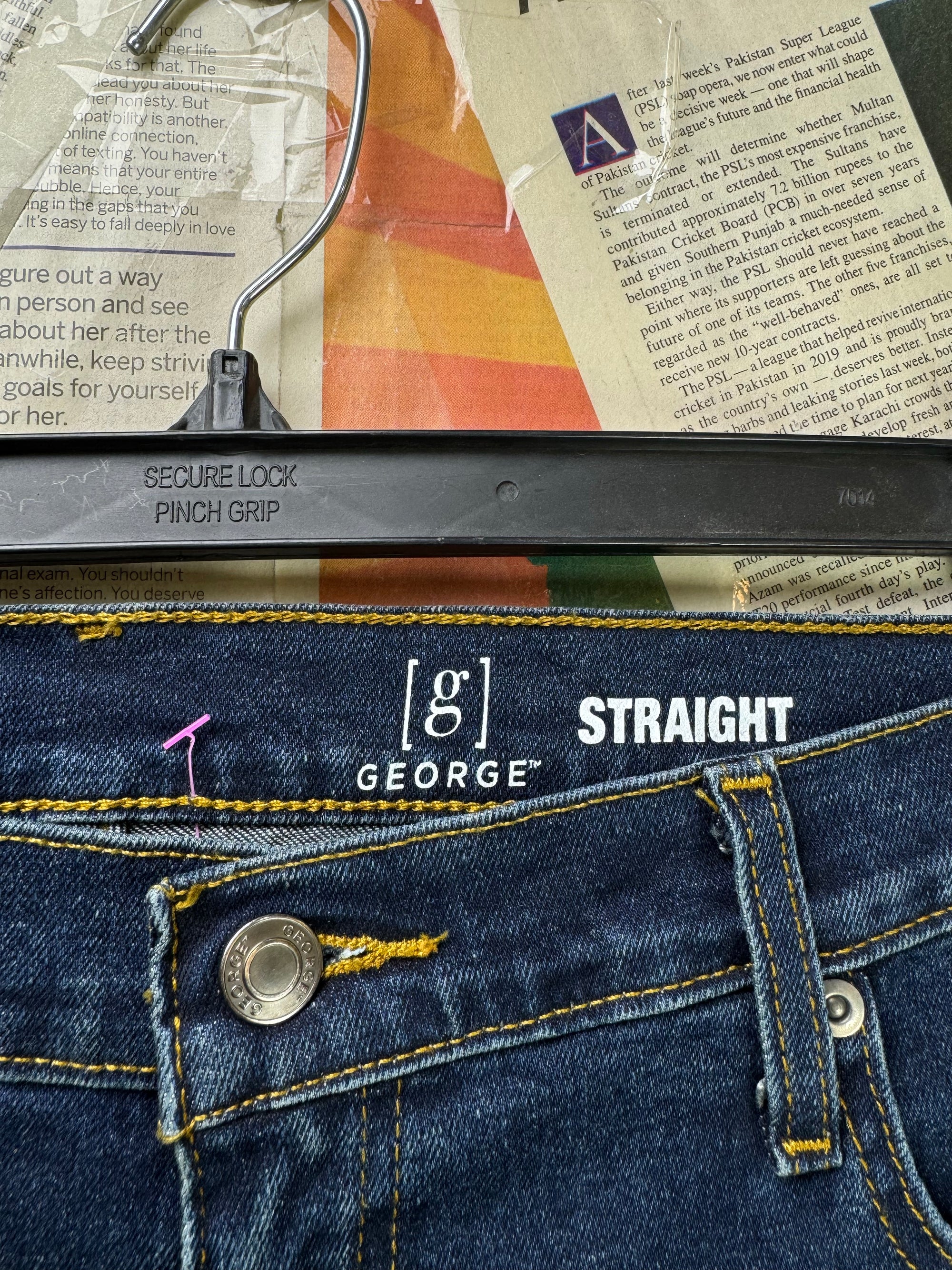 George® Waist: 34" | Blue | Straight Fit Denim Pants | Cotton - Poly - Elastane | 1390 - Genuine Maal