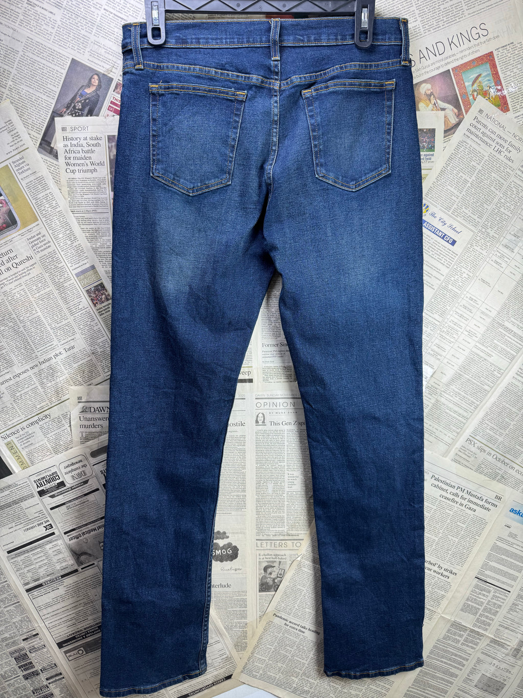 George® Waist: 34" | Blue | Straight Fit Denim Pants | Cotton - Poly - Elastane | 1390 - Genuine Maal