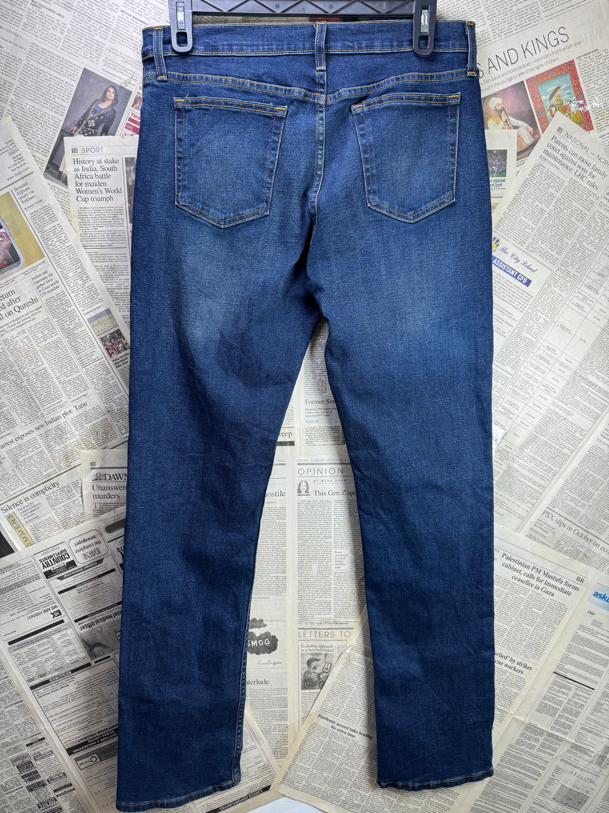 George® Waist: 34" | Blue | Straight Fit Denim Pants | Cotton - Poly - Elastane | 1390 - Genuine Maal