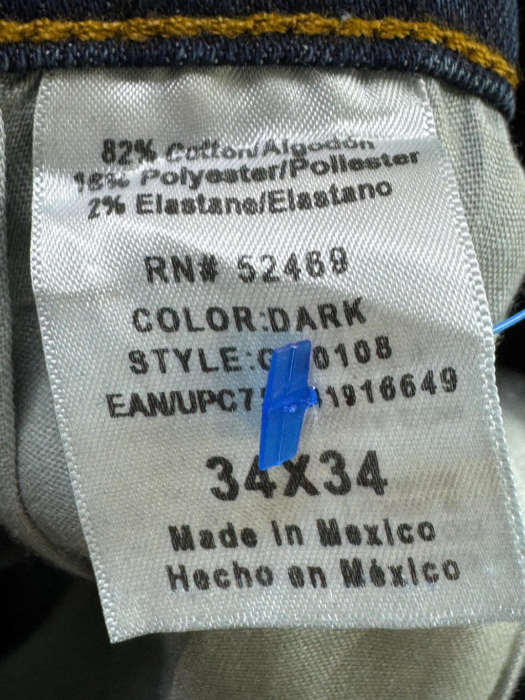 George® Waist: 34" | Blue | Straight Fit Denim Pants | Cotton - Poly - Elastane | 1390 - Genuine Maal