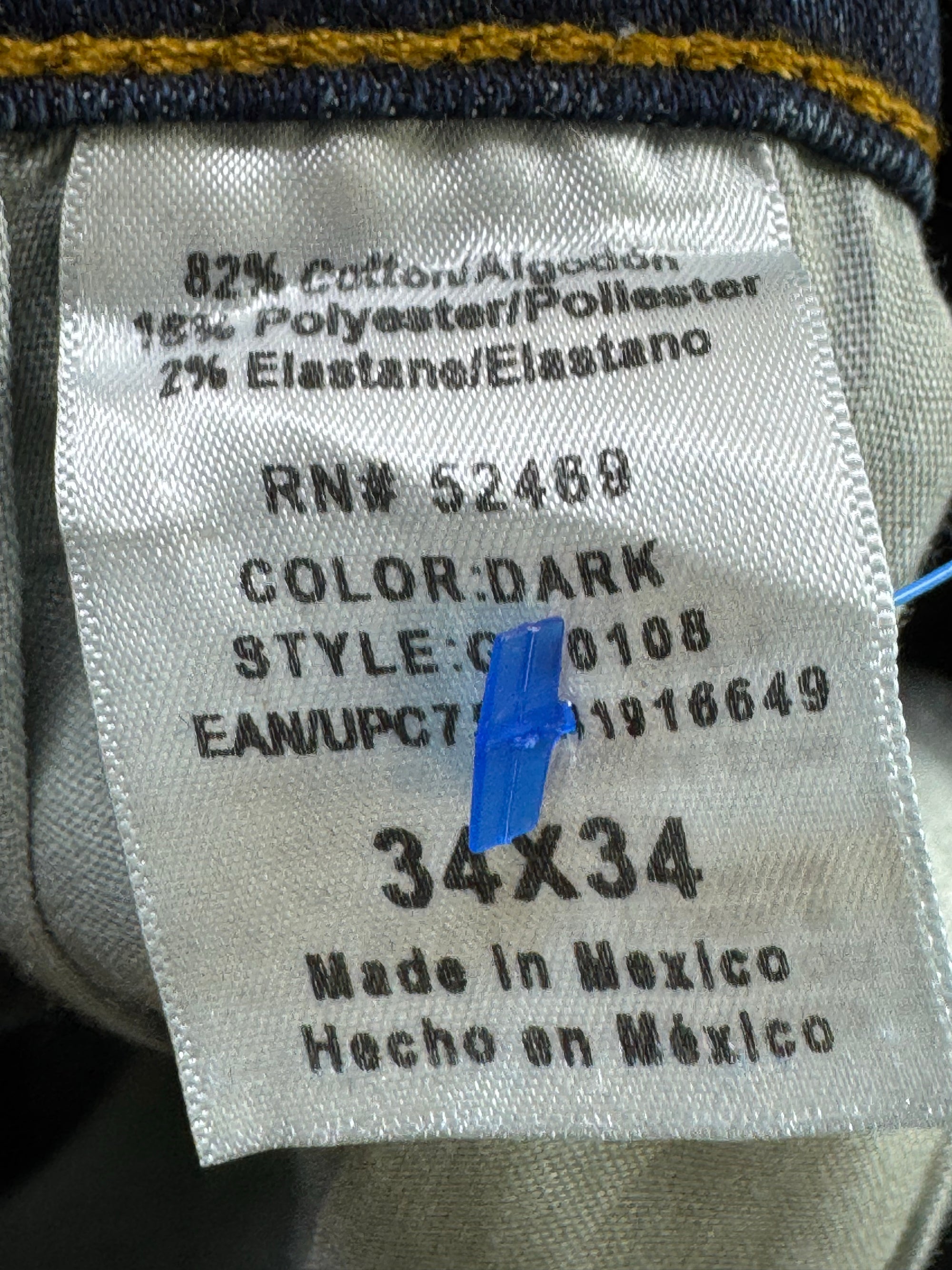 George® Waist: 34" | Blue | Straight Fit Denim Pants | Cotton - Poly - Elastane | 1390 - Genuine Maal