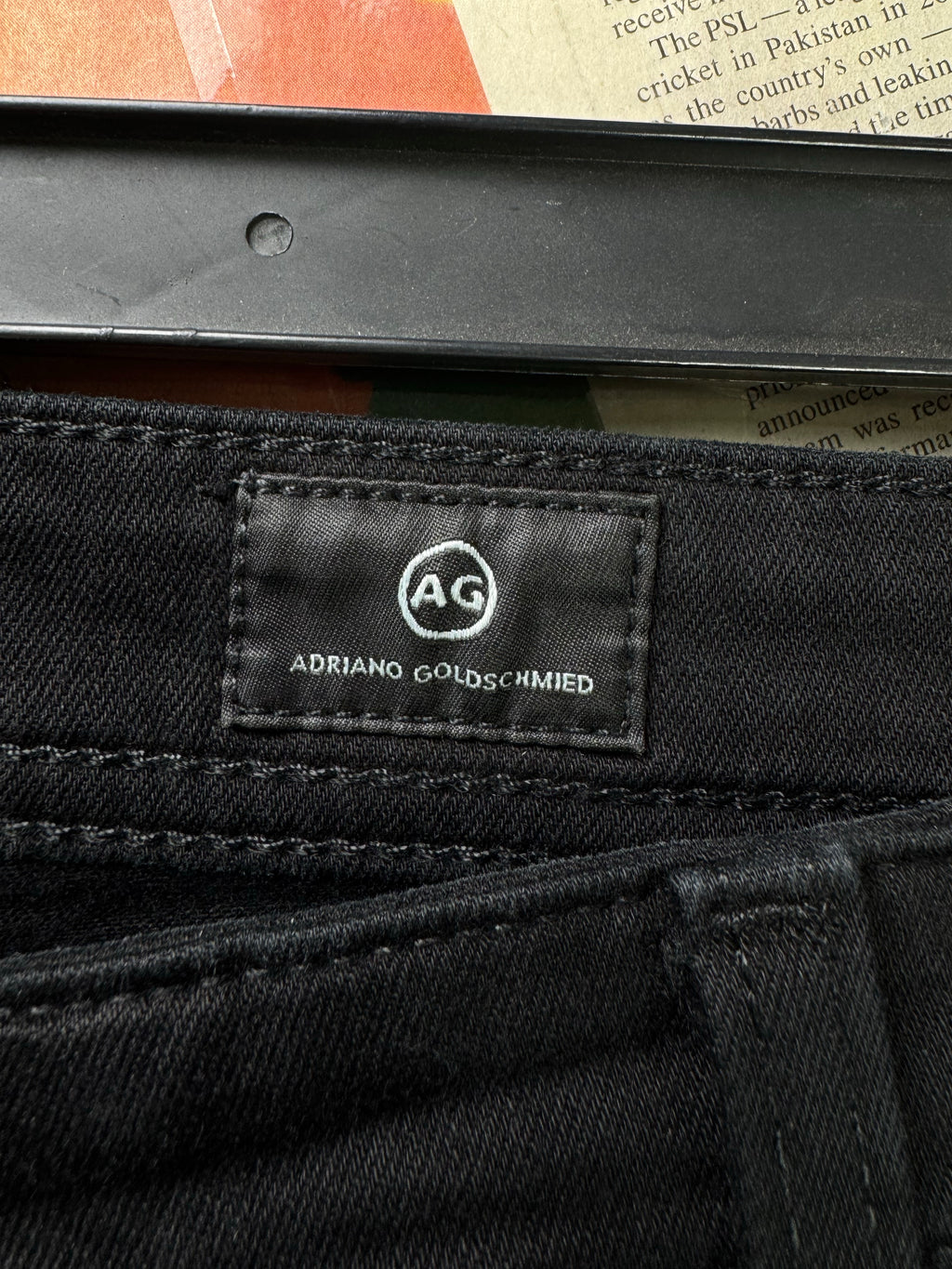 Andriano Goldschmeid® Waist: 36" to 38" | Black | Slim Straight Fit Denim Pants | Cotton - Elastane | 1368 - Genuine Maal
