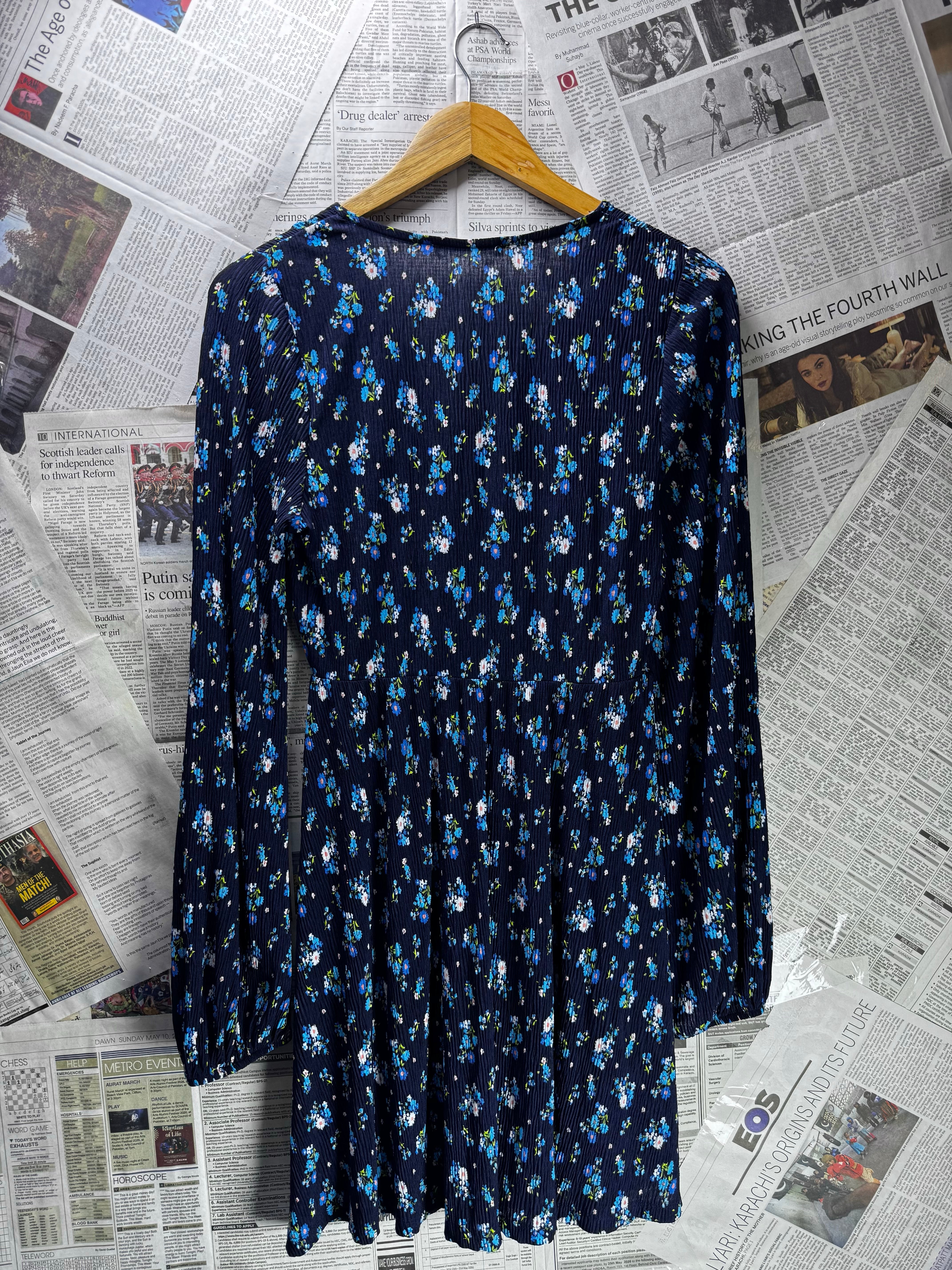 Primark® XS | Bust: 17" | Ditsy Print | Mini Dress | B2 - 5151 - Genuine Maal