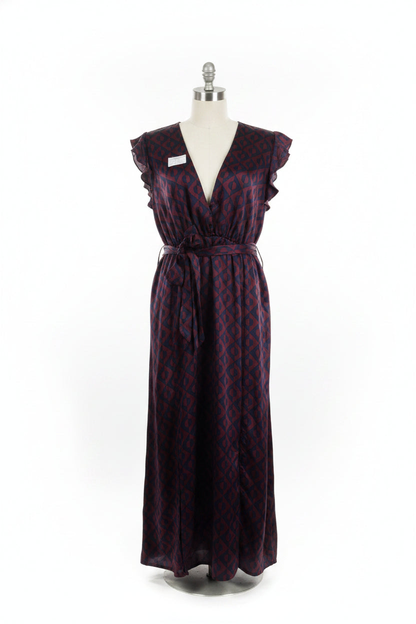 PrettyLittleThing® Small | Bust: 17.5" | Geo Print | Maxi Dress | B2 - 5027 - Genuine Maal