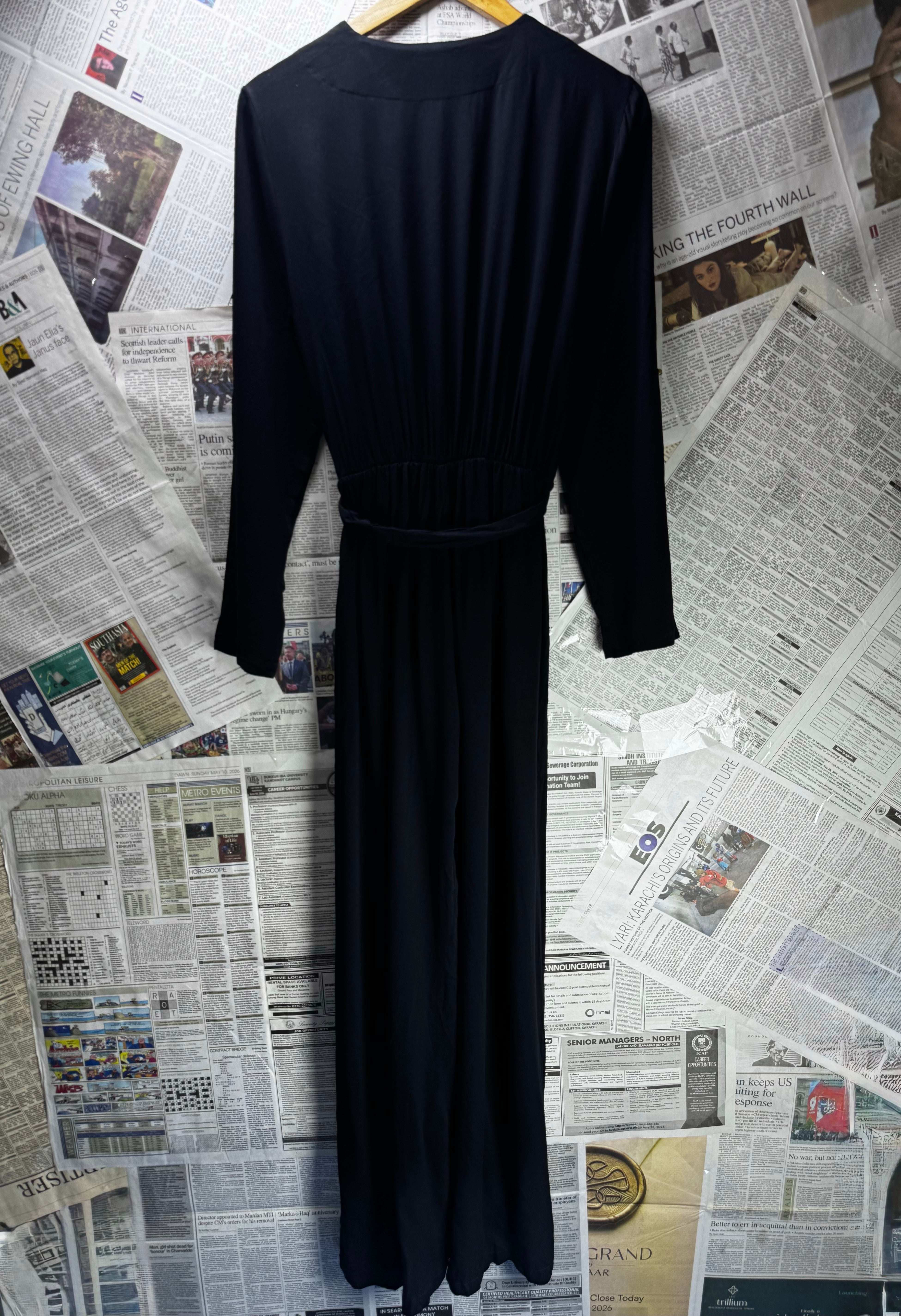 New Laviva® Small | Bust: 18" | Black | Maxi Dress | B2 - 5188 - Genuine Maal