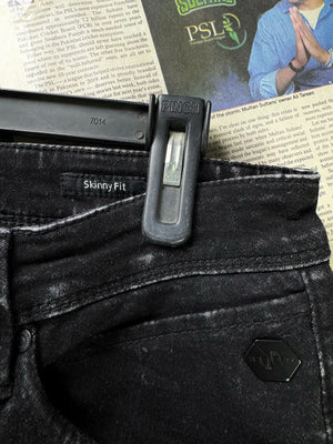 Angelo Litrico® Waist: 38" | Black | Distressed Skinny Fit Denim Pants | Cotton - Poly - Elastane | 1372 - Genuine Maal