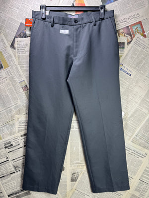 D*ckers® Waist: 34" | Grey | Straight Fit Dress Pants | Poly | 1371 - Genuine Maal