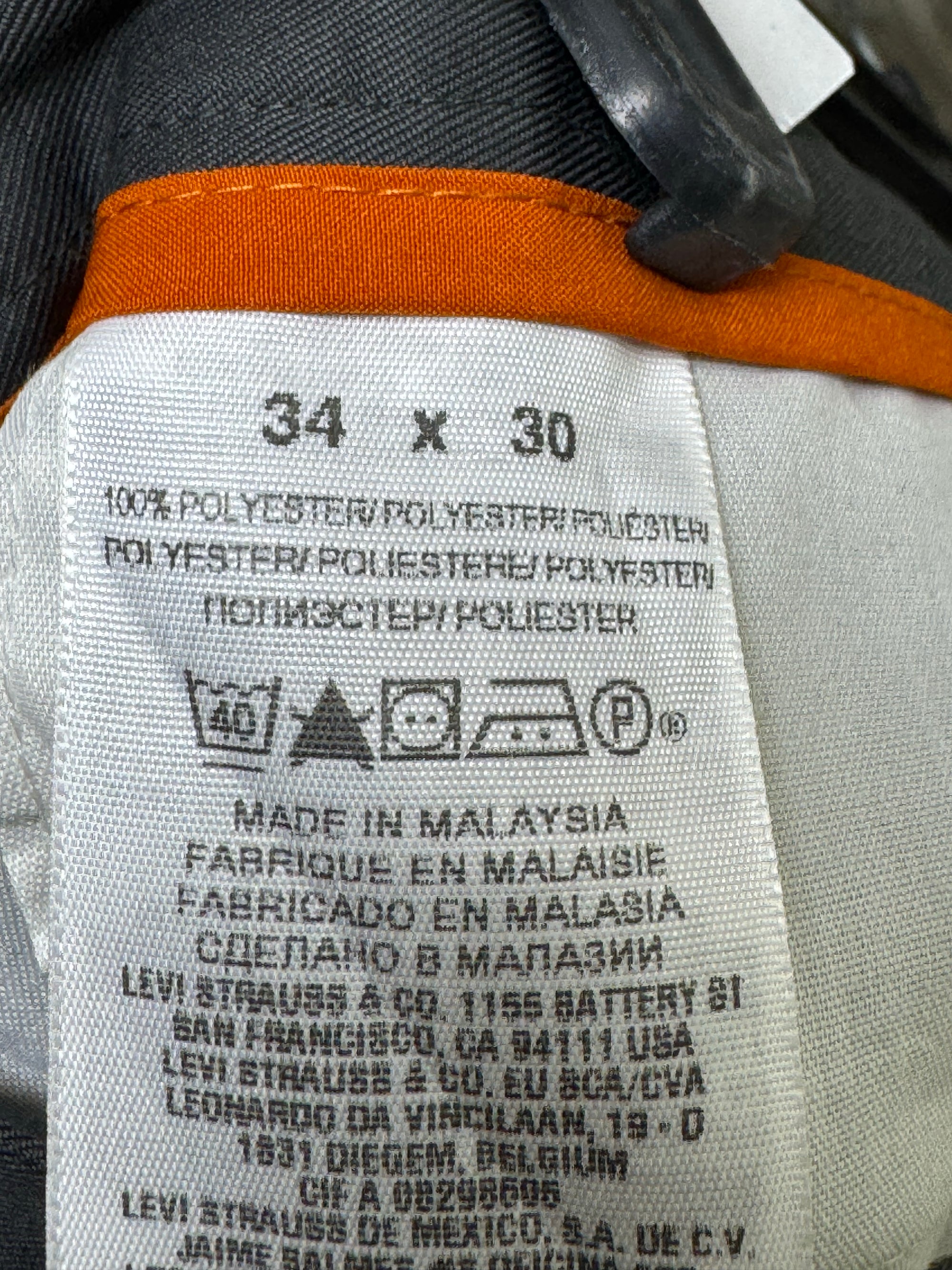 D*ckers® Waist: 34" | Grey | Straight Fit Dress Pants | Poly | 1371 - Genuine Maal