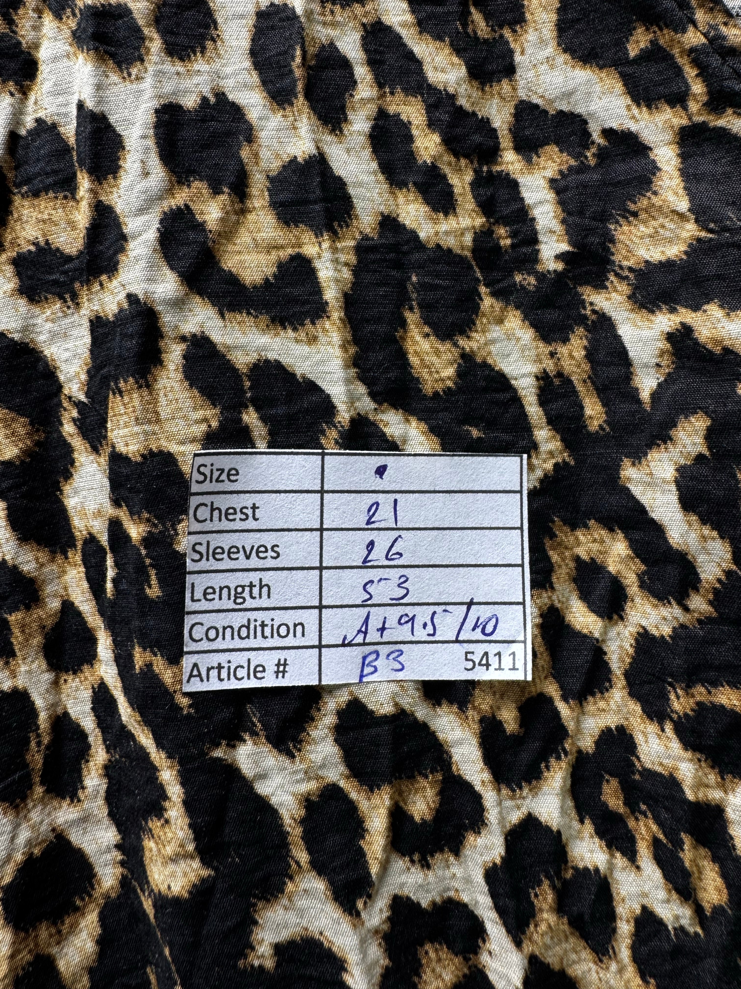 F&F® Large | Bust: 21" |  Leopard Print | Maxi Dress | B3 - 5411