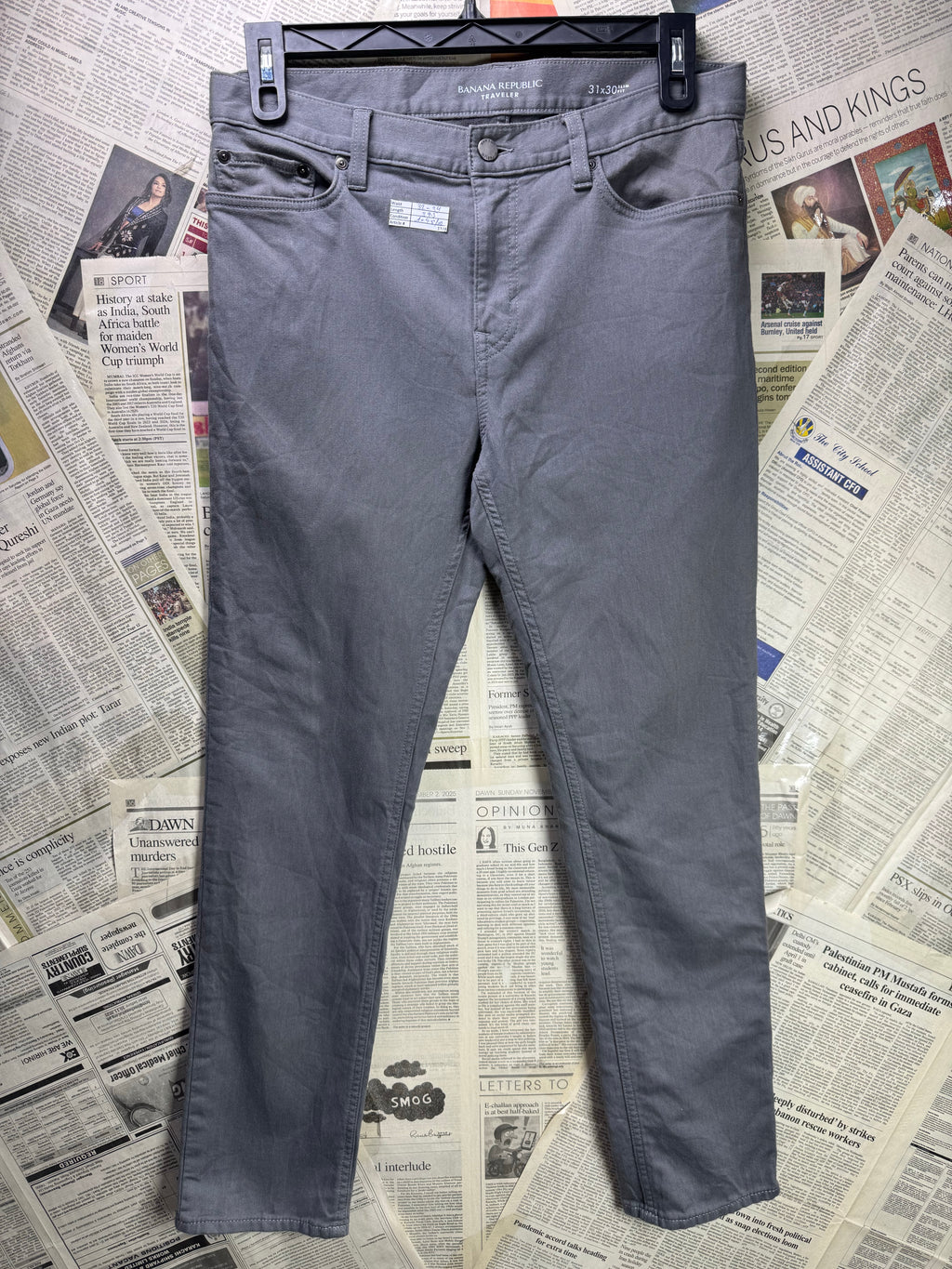 Banana Republic® Waist: 32" to 34" | Asphalt | Slim Fit Denim Pants | Cotton - Poly - Spandex | 1374 - Genuine Maal