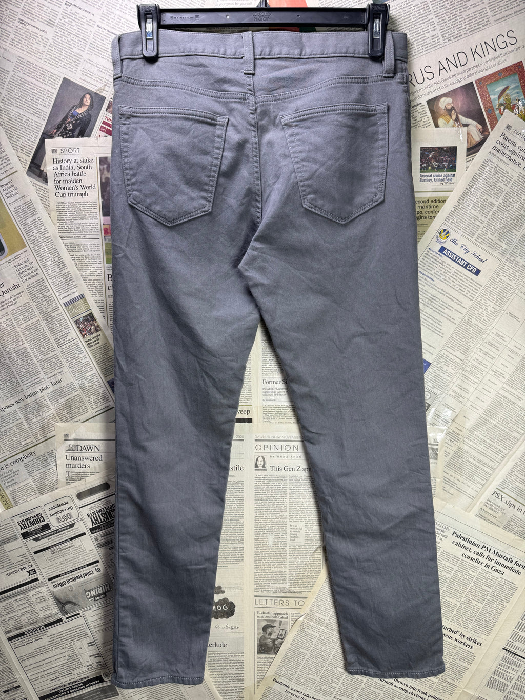 Banana Republic® Waist: 32" to 34" | Asphalt | Slim Fit Denim Pants | Cotton - Poly - Spandex | 1374 - Genuine Maal