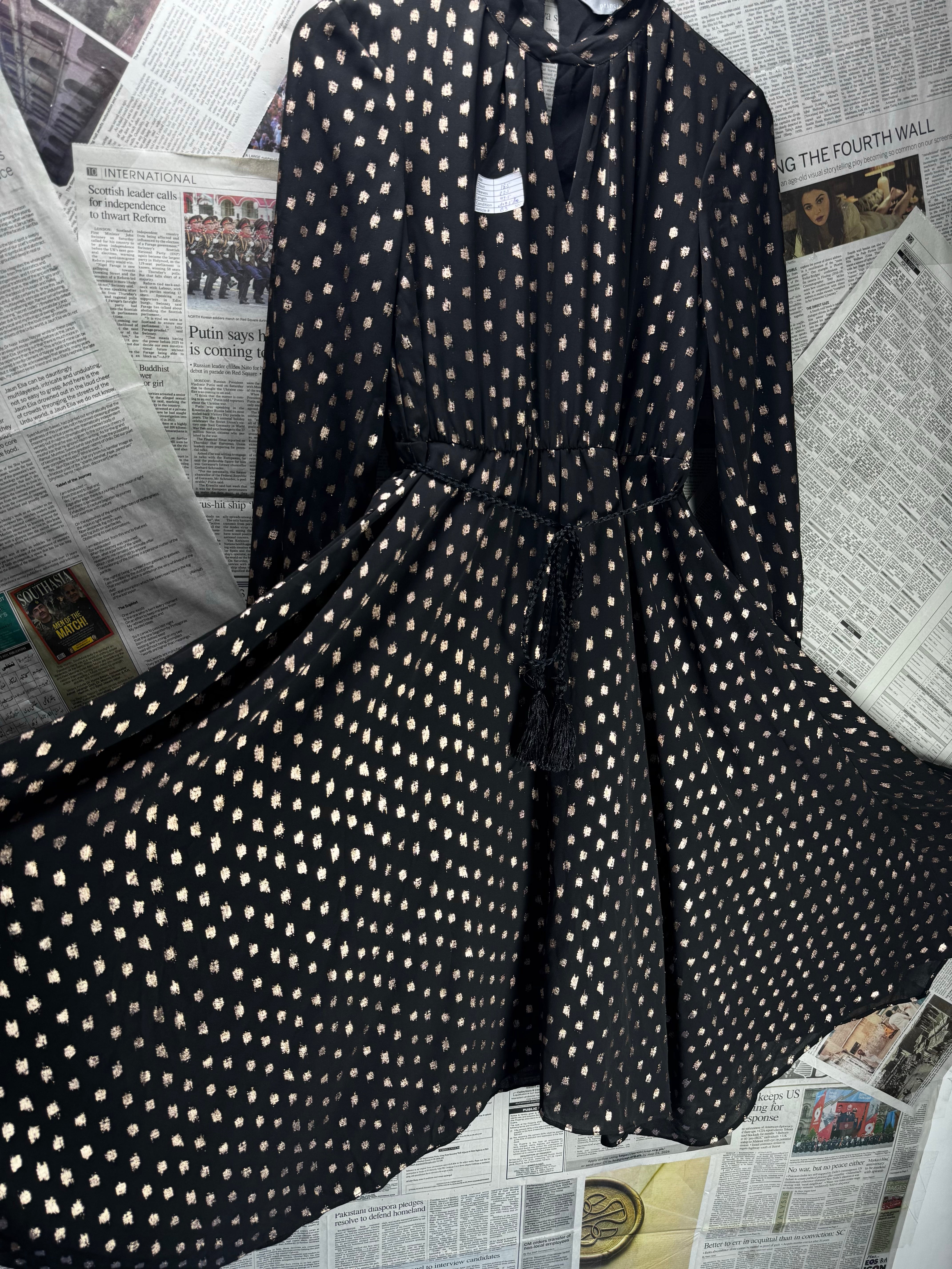 Principles® Medium | Bust: 18.5" | Metallic Foil Dot Print | Jump Suit | B2 - 5002 - Genuine Maal