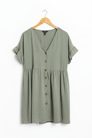 New Look® XL | Bust: 21.5" | Sage Green | Mini Dress | B3 - 5392 - Genuine Maal