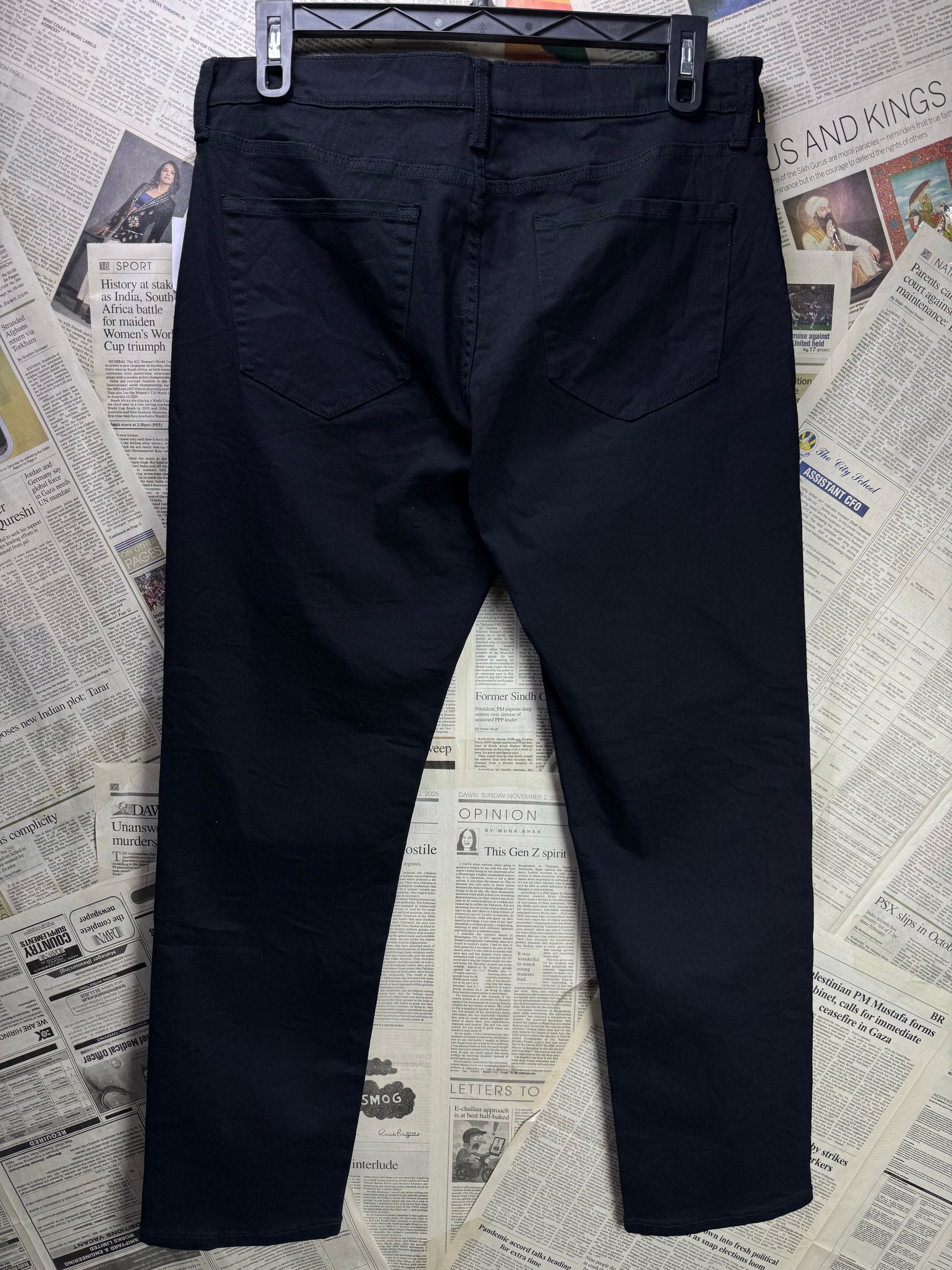 Amazon® Waist: 36" | Black | Slim Fit Denim Pants | Cotton - Elastane | 1357 - Genuine Maal