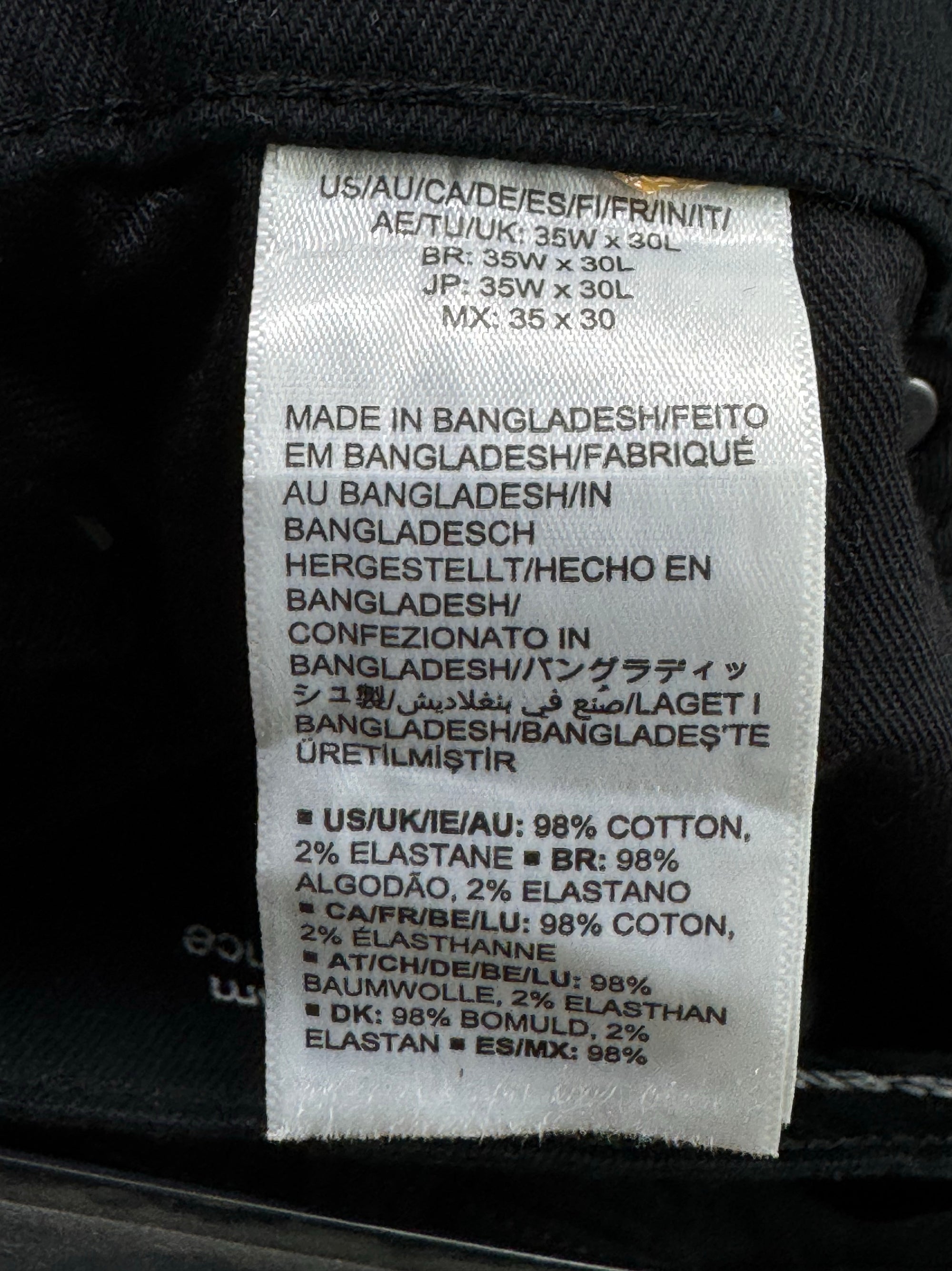 Amazon® Waist: 36" | Black | Slim Fit Denim Pants | Cotton - Elastane | 1357 - Genuine Maal