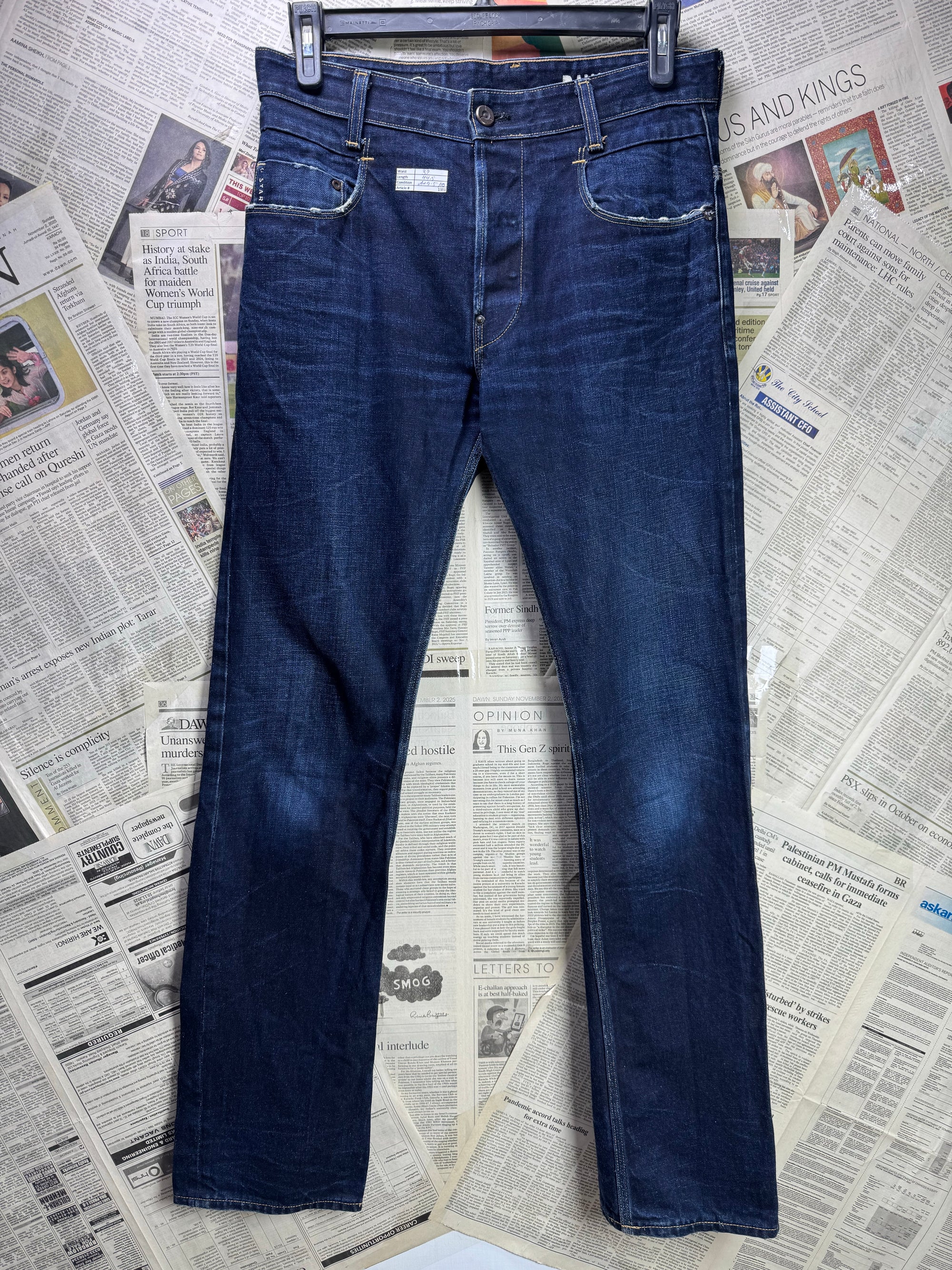 G - Star® Waist: 32" | Blue | Slim Fit Denim Pants | Cotton | 1381 - Genuine Maal