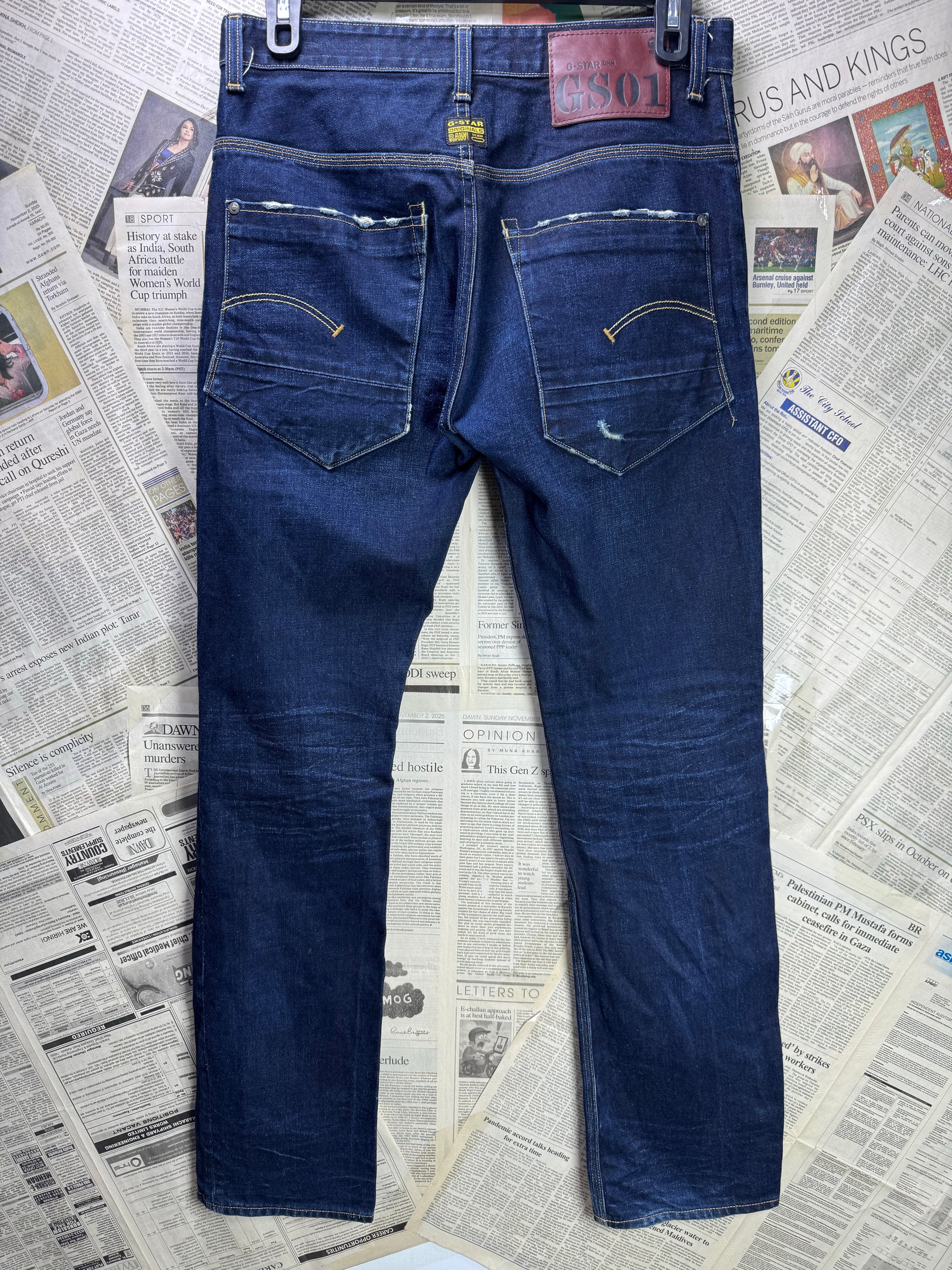 G - Star® Waist: 32" | Blue | Slim Fit Denim Pants | Cotton | 1381 - Genuine Maal