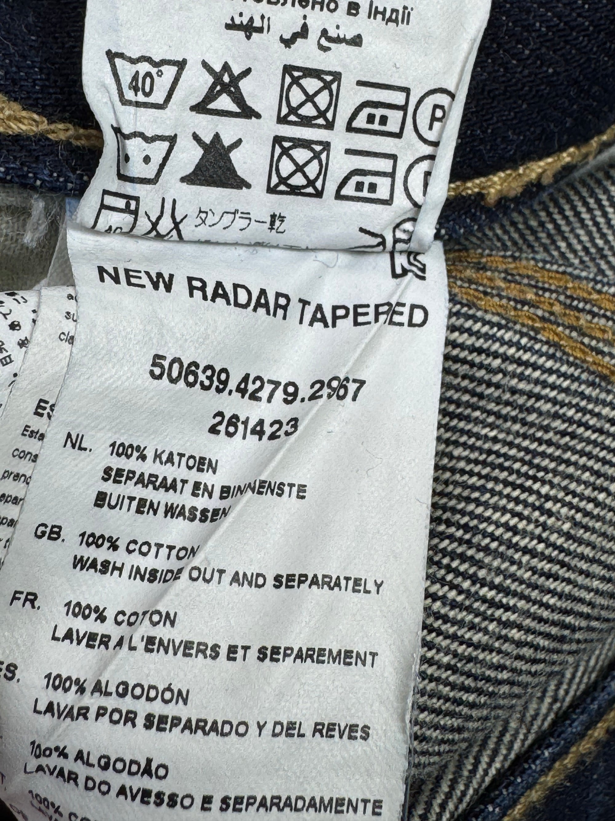 G - Star® Waist: 32" | Blue | Slim Fit Denim Pants | Cotton | 1381 - Genuine Maal