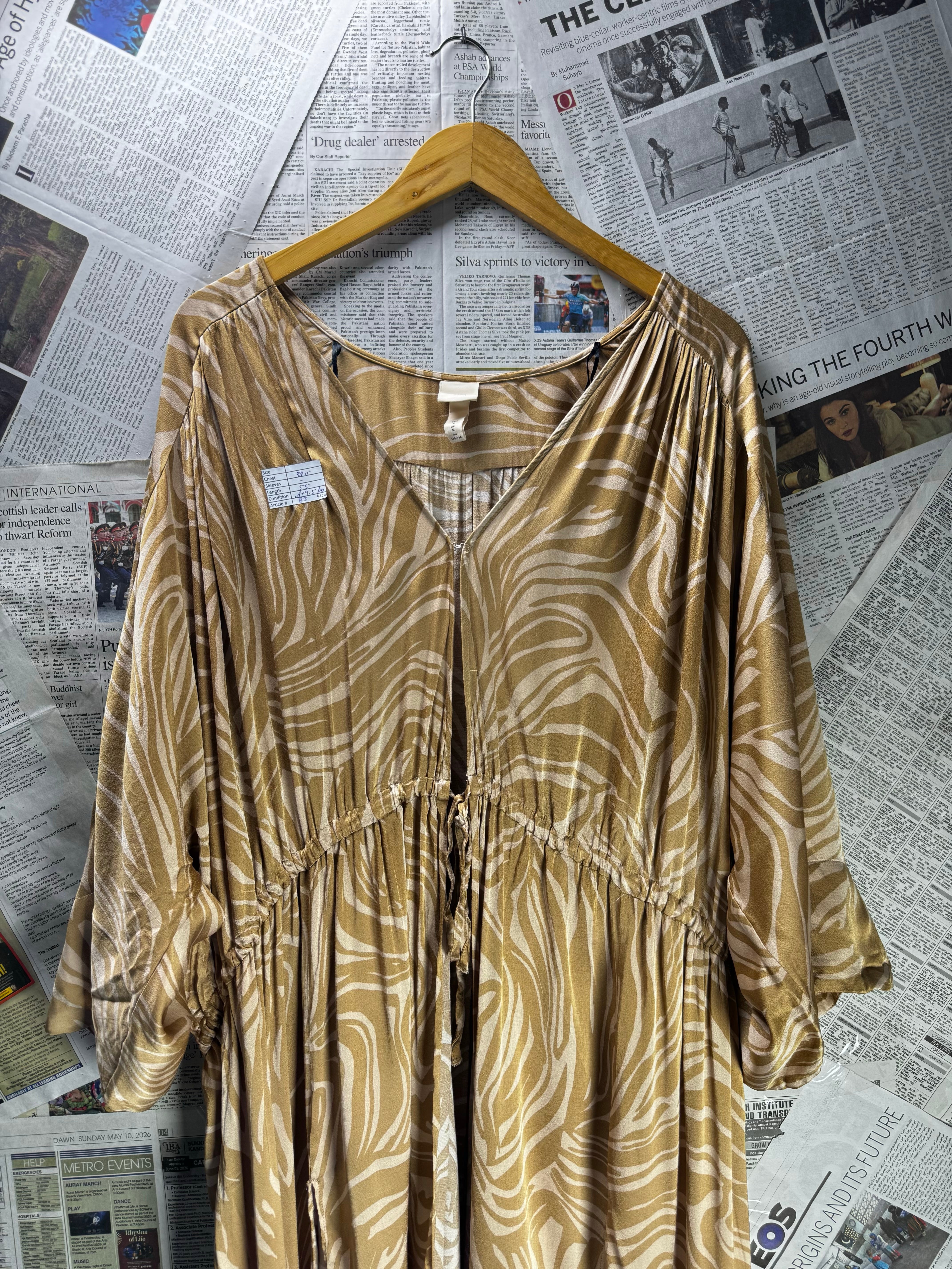 H&M® Medium | Bust: 32.5" | Zebra Print | Maxi Dress | B3 - 5424 - Genuine Maal