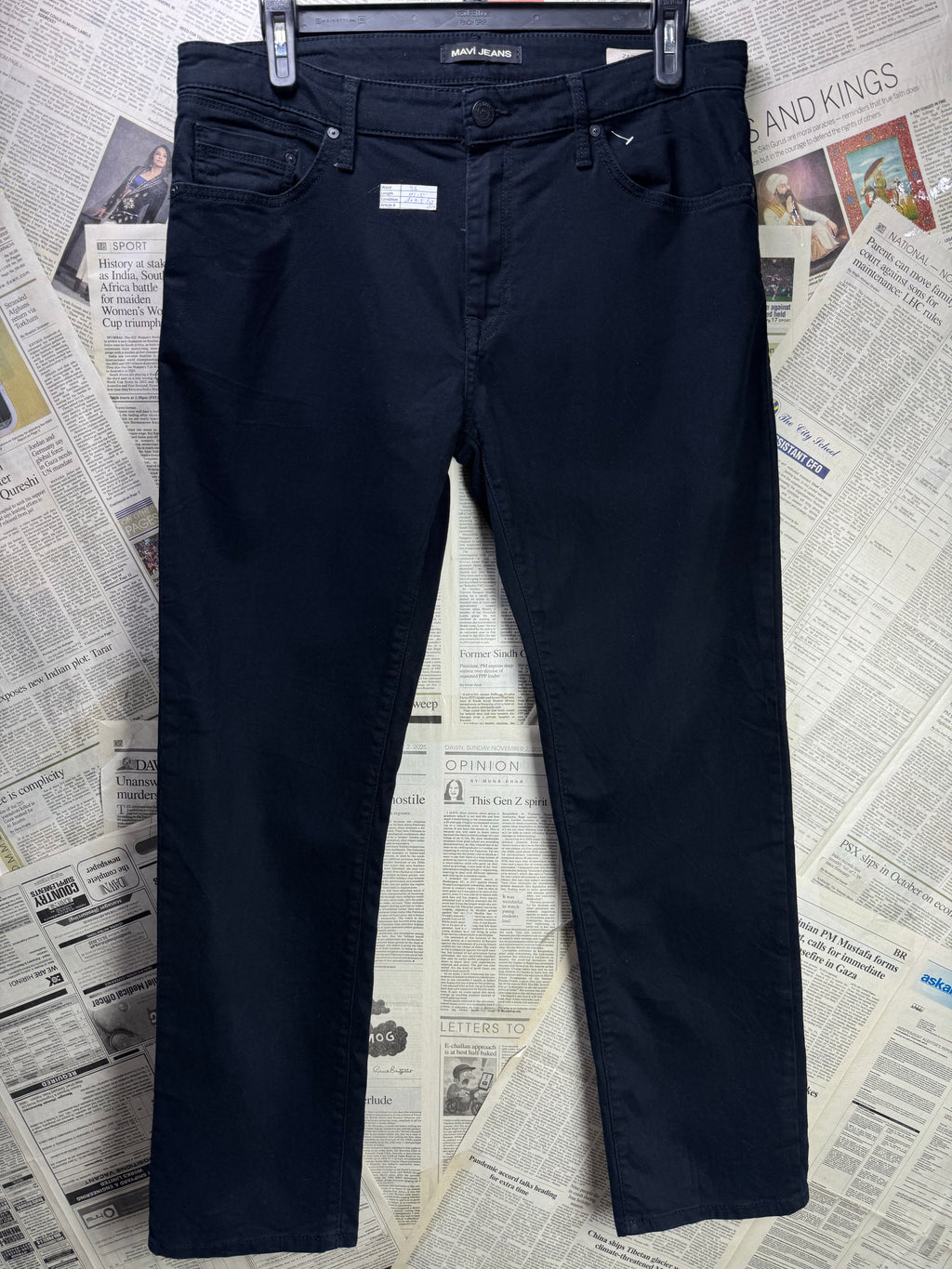 Mavi® Waist: 36" | Black | Straight Fit Denim Pants | Cotton - Elastane | 1379 - Genuine Maal