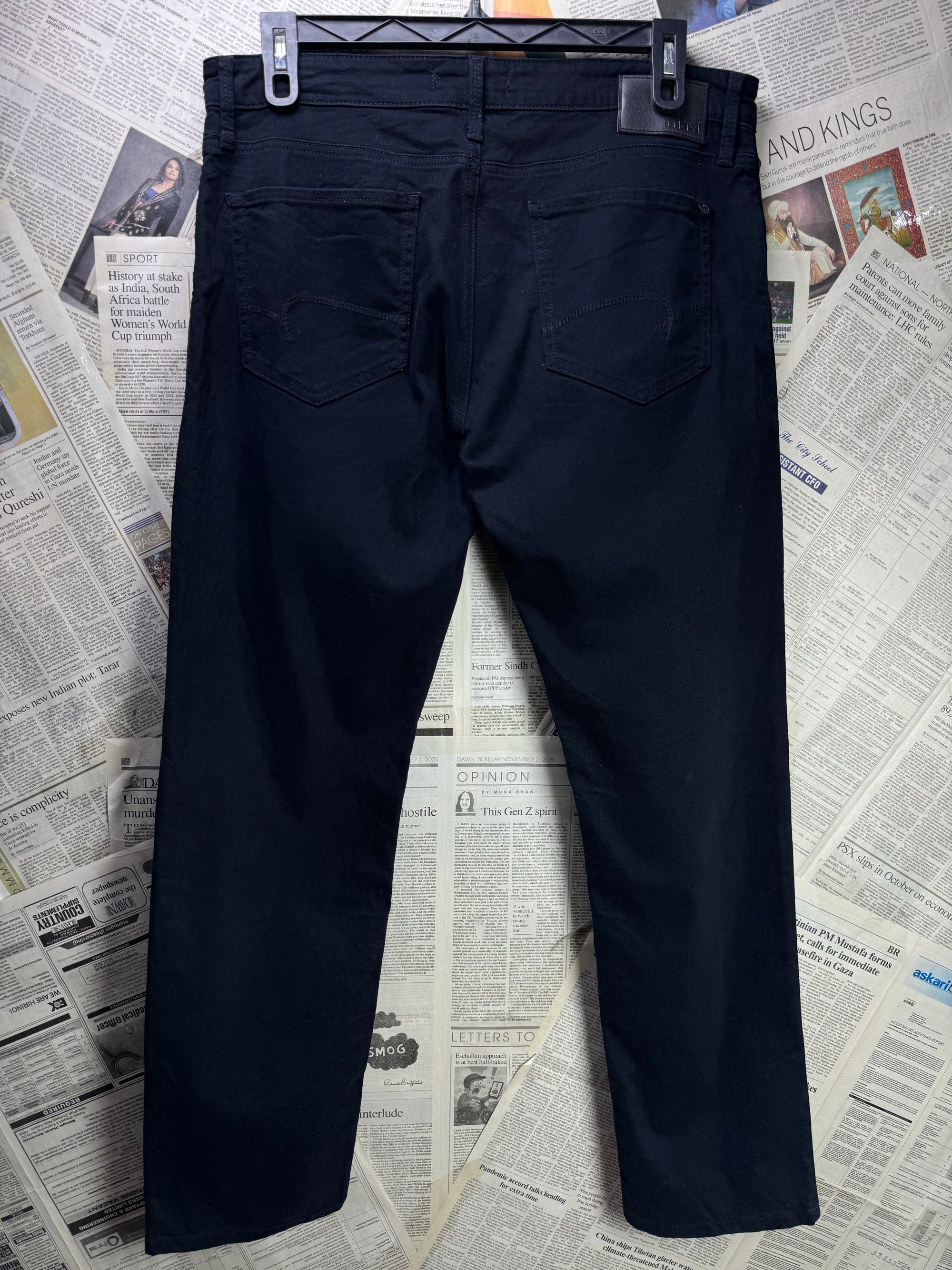 Mavi® Waist: 36" | Black | Straight Fit Denim Pants | Cotton - Elastane | 1379 - Genuine Maal