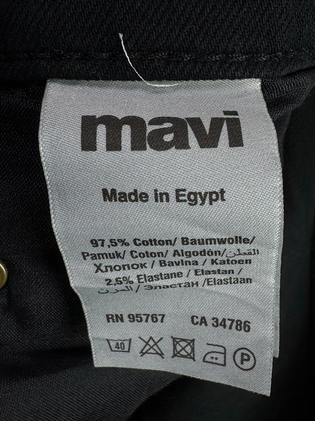 Mavi® Waist: 36" | Black | Straight Fit Denim Pants | Cotton - Elastane | 1379 - Genuine Maal
