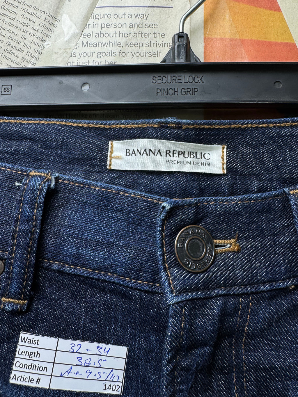 Banana Rep*blic® Waist: 32" to 34" | Blue | Regular Fit Denim Pants | 1402 - Genuine Maal