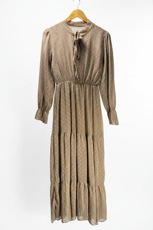® Small | Bust: 18" | Polka Dot | Maxi Dress | B3 - 5022 - Genuine Maal