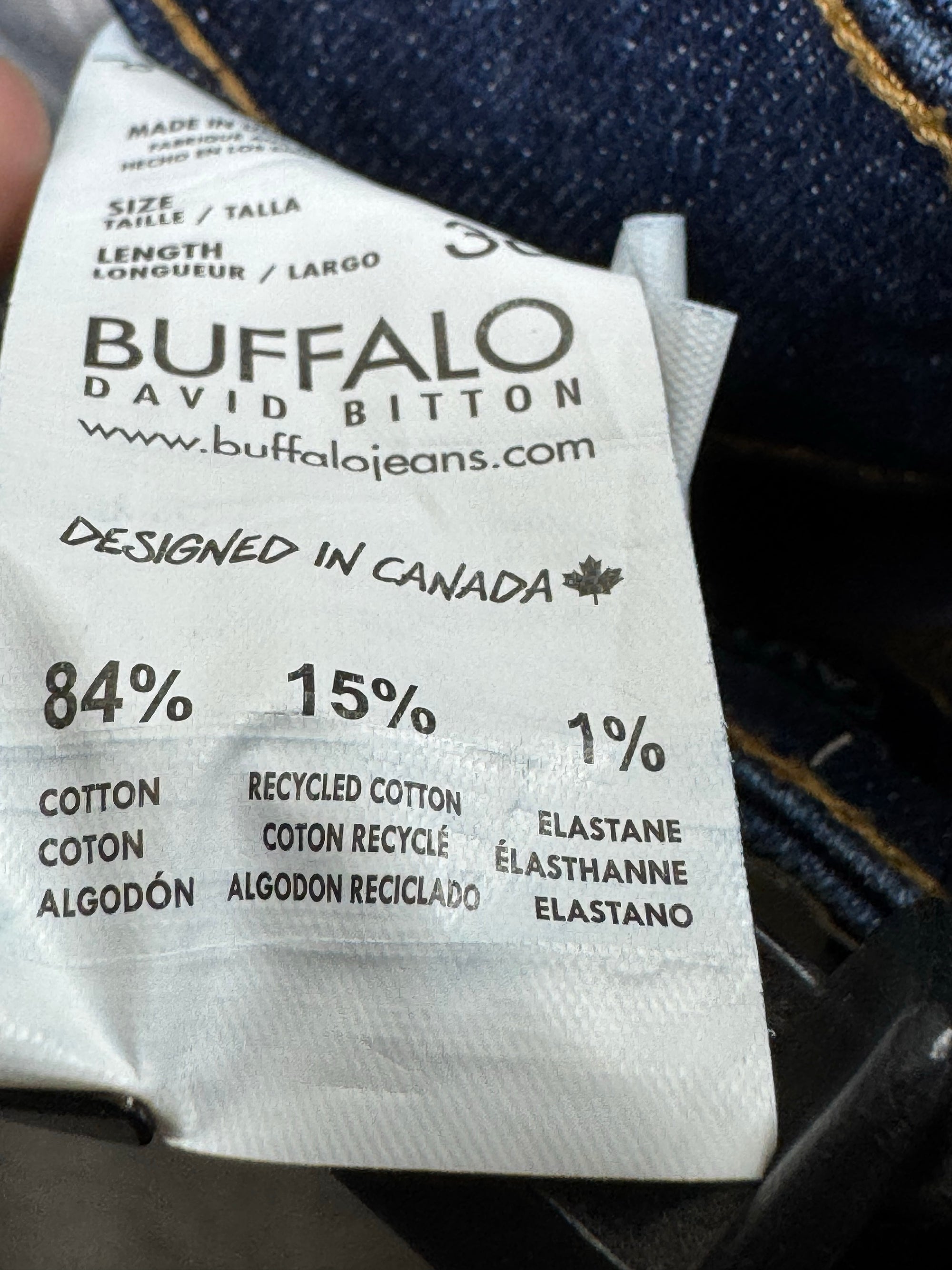 Buffalo® Waist: 34" | Blue | Relaxed Straight Fit Denim Pants | Cotton - Elastane | 1358 - Genuine Maal