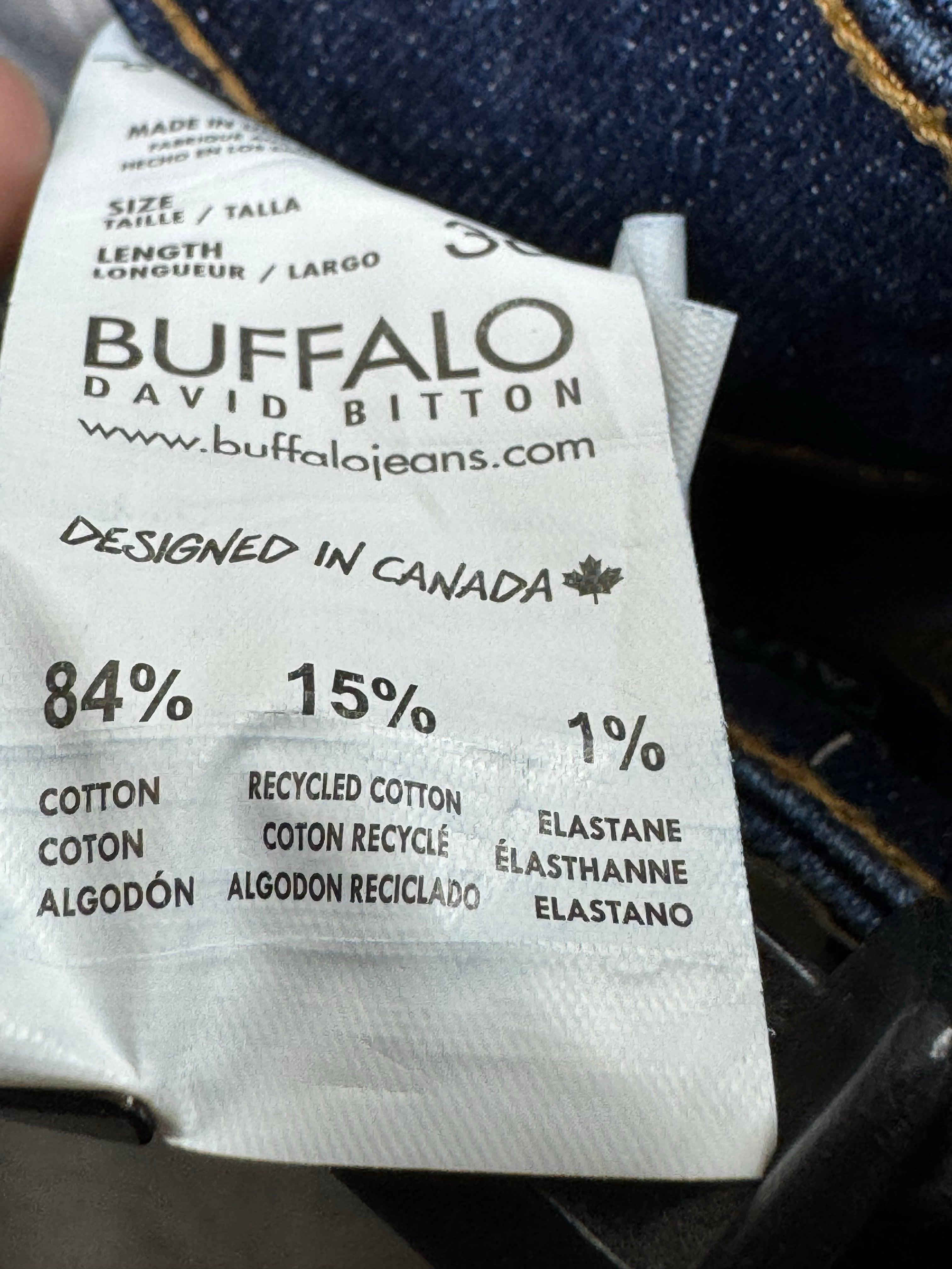 Buffalo® Waist: 34" | Blue | Relaxed Straight Fit Denim Pants | Cotton - Elastane | 1358 - Genuine Maal