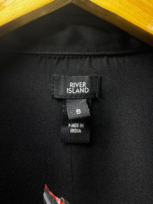 River Island® Small | Bust: 17.5" | Satin Wrap | Mini Dress | B3 - 5013 - Genuine Maal