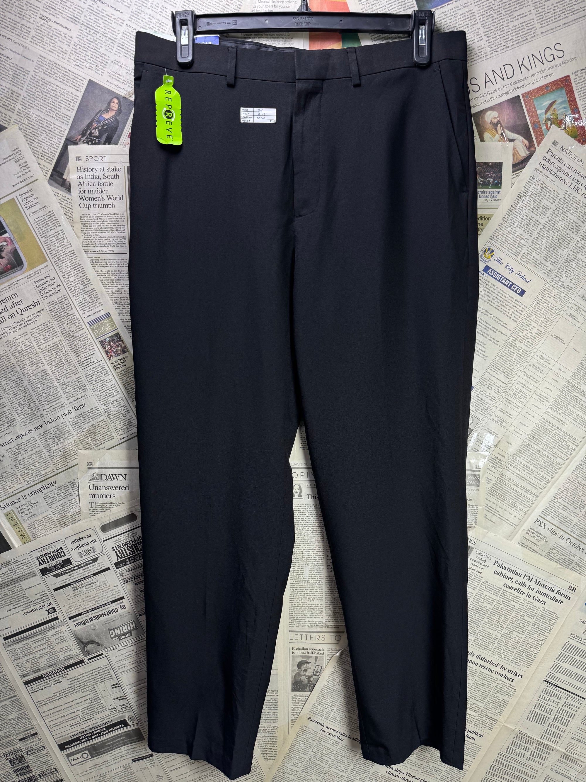 Haggar® Waist: 34" | Black | Golf Pants | Poly | 1361 - Genuine Maal
