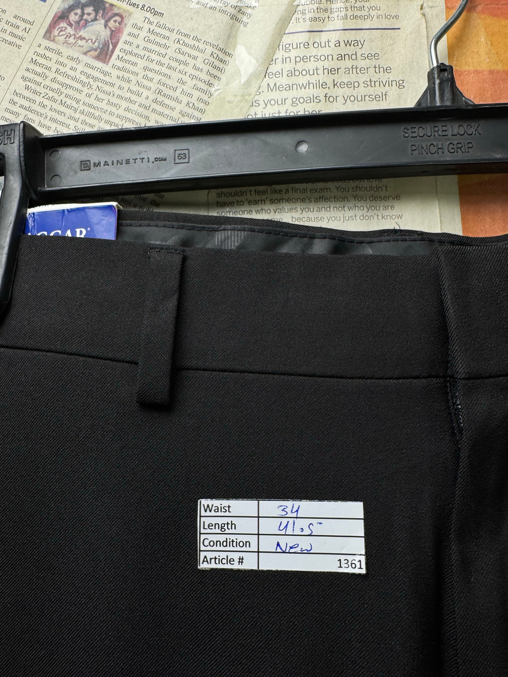 Haggar® Waist: 34" | Black | Golf Pants | Poly | 1361 - Genuine Maal