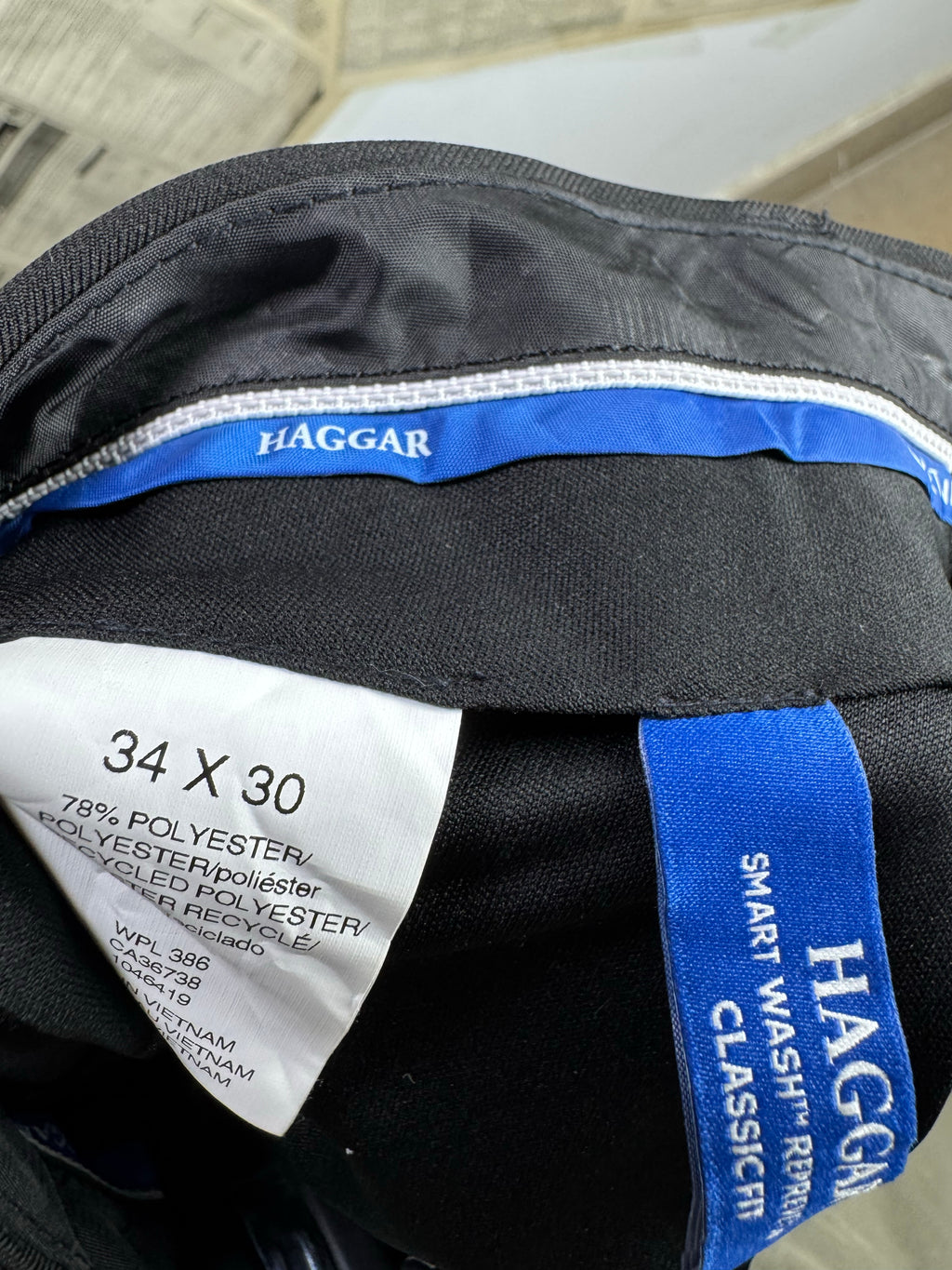 Haggar® Waist: 34" | Black | Golf Pants | Poly | 1361 - Genuine Maal