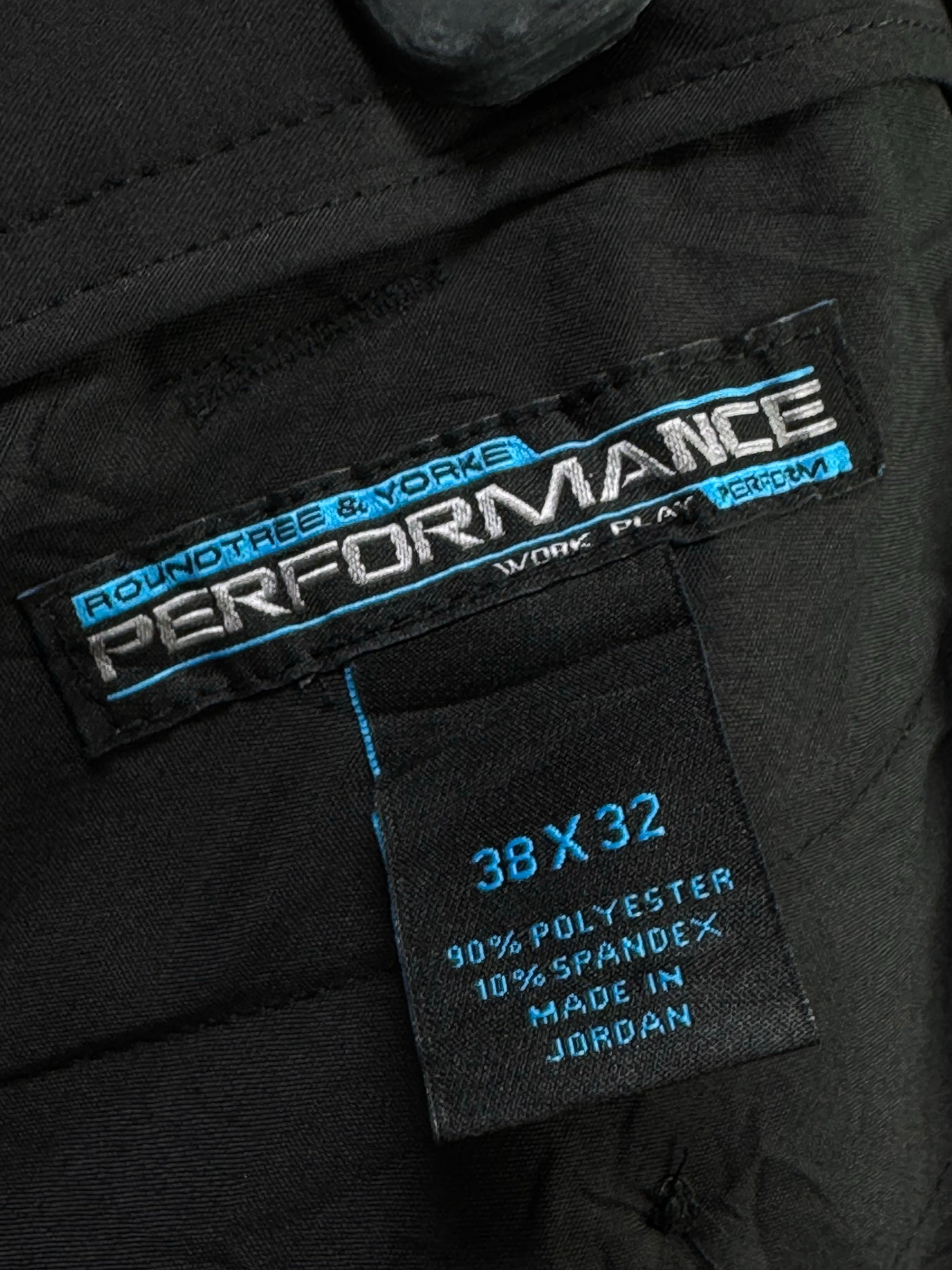 Roundtree & Yorke® Waist: 38" to 40" | Black | Performance Pants | Poly - Spandex | 1401 - Genuine Maal