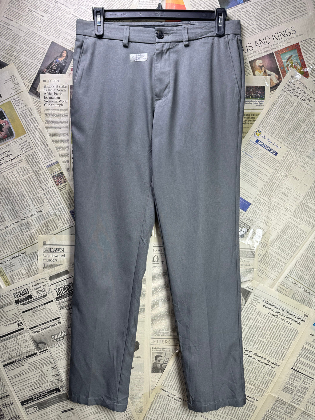 Haggar® Waist: 34" | Grey | Golf Pants | Poly | 1359 - Genuine Maal