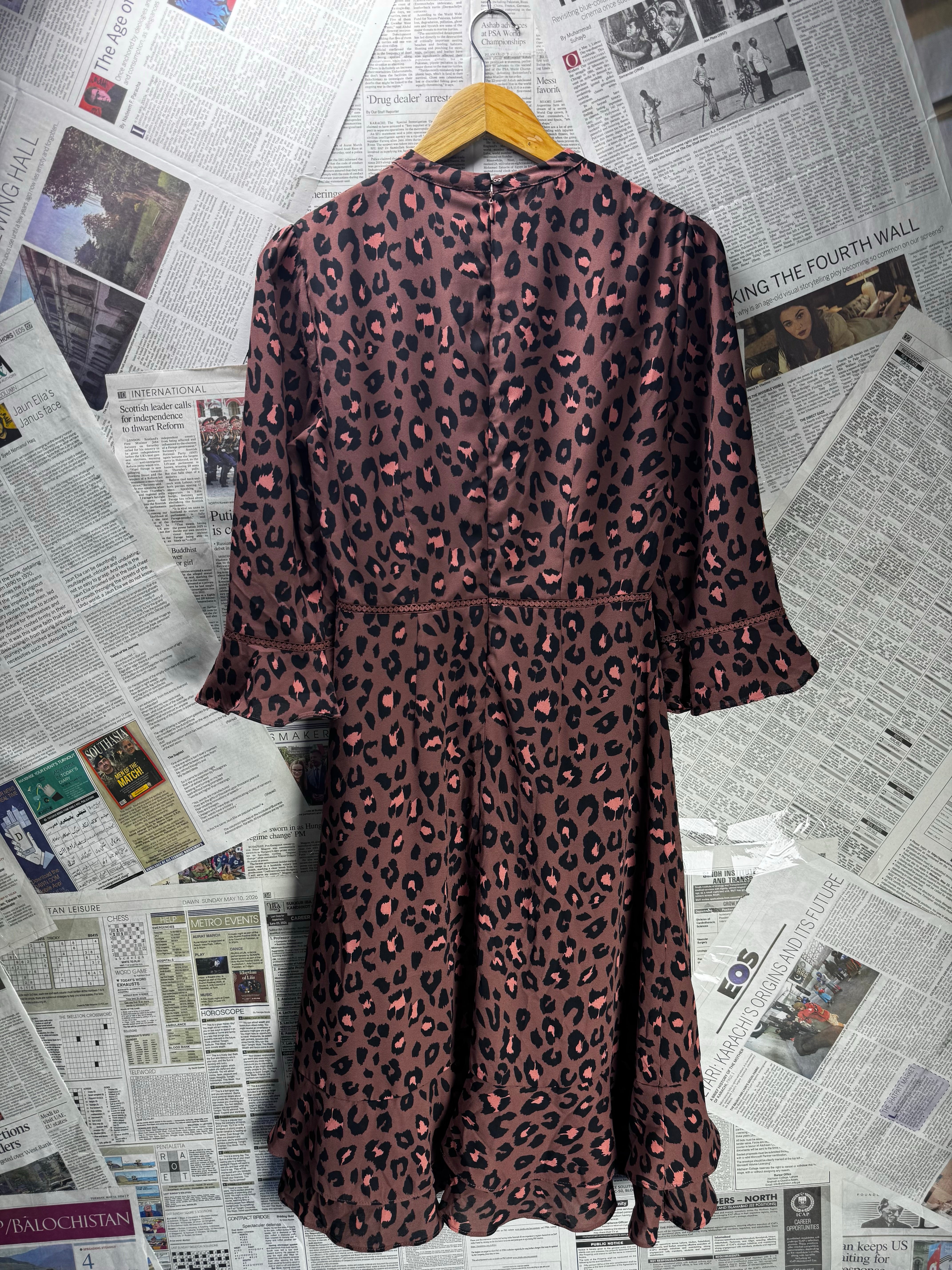 Oasis® Small | Bust: 18" | Leopard | Mini Dress | B3 - 5021 - Genuine Maal