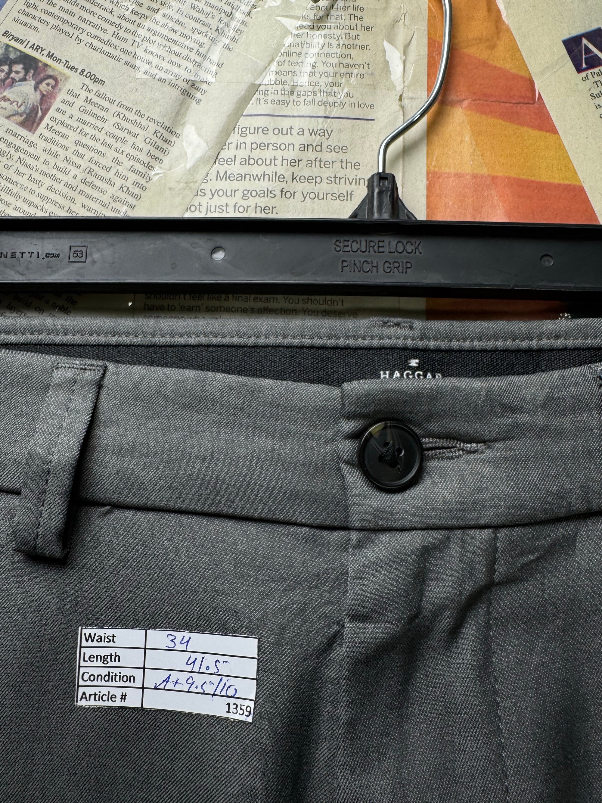 Haggar® Waist: 34" | Grey | Golf Pants | Poly | 1359 - Genuine Maal