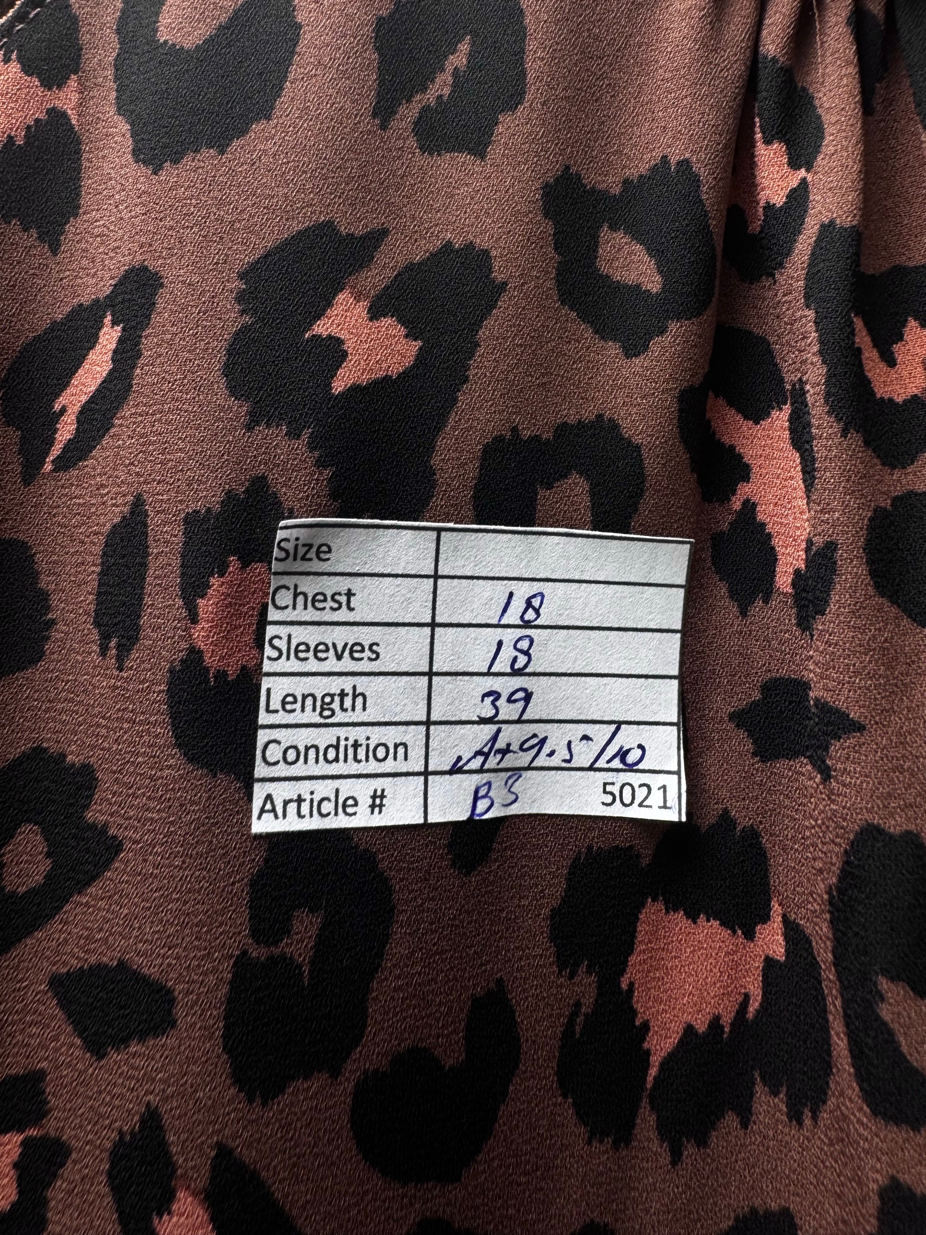 Oasis® Small | Bust: 18" | Leopard | Mini Dress | B3 - 5021 - Genuine Maal